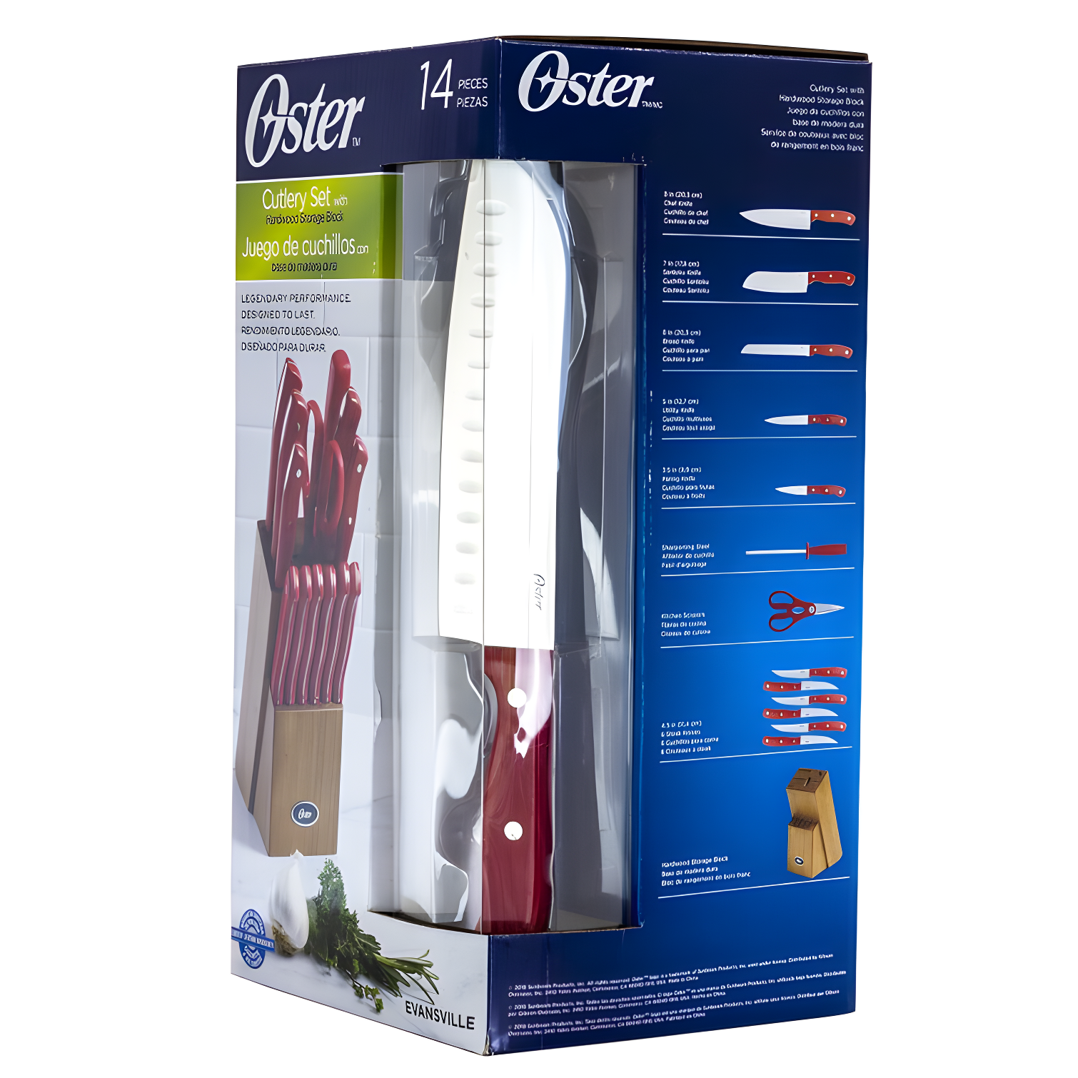 Oster Evansville 14 Piece Knife Block Set