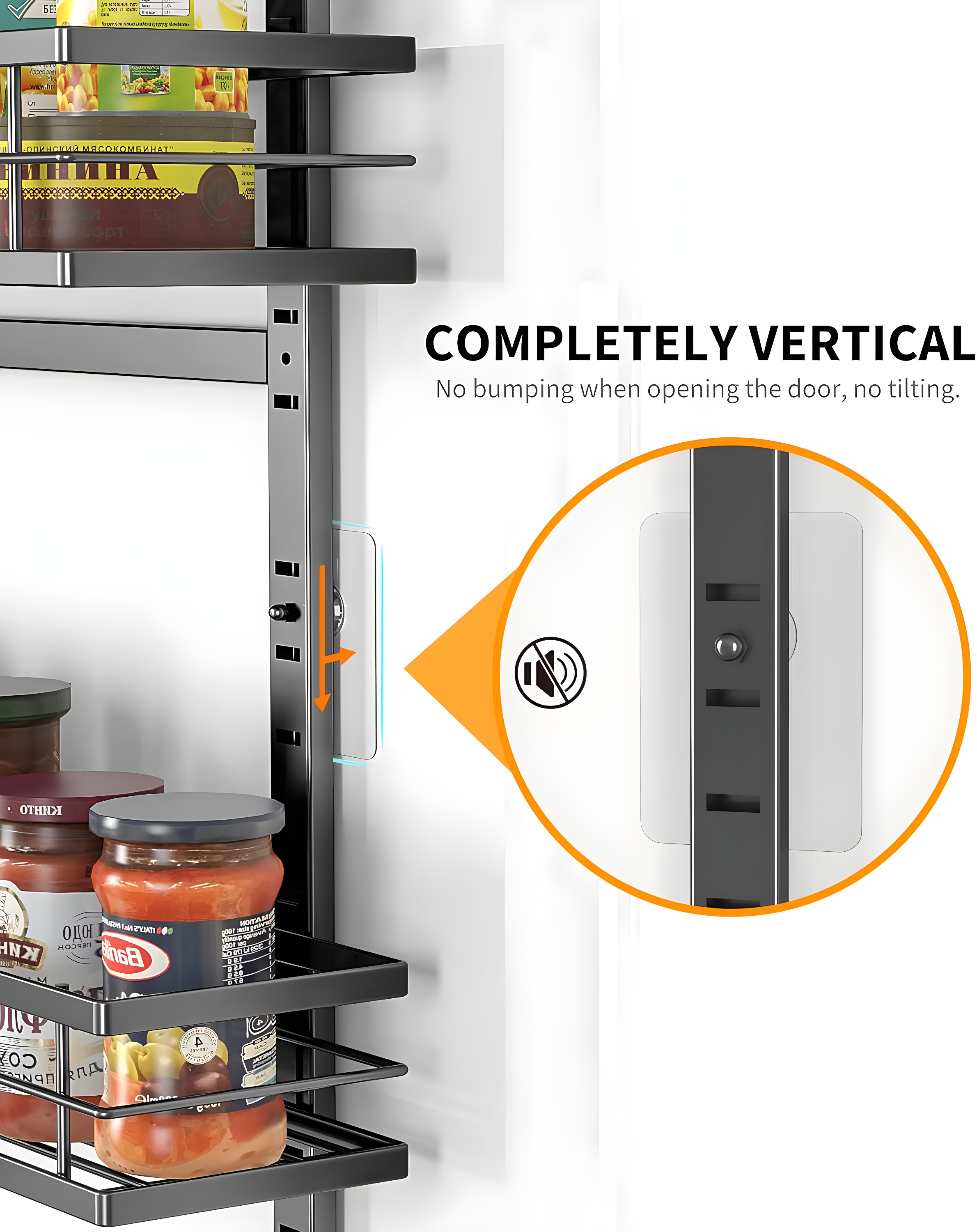 Rebrilliant 9-Tier Over The Door Pantry Organizer, Black Hanging Basket Wall Spice Rack Seasoning Shelves