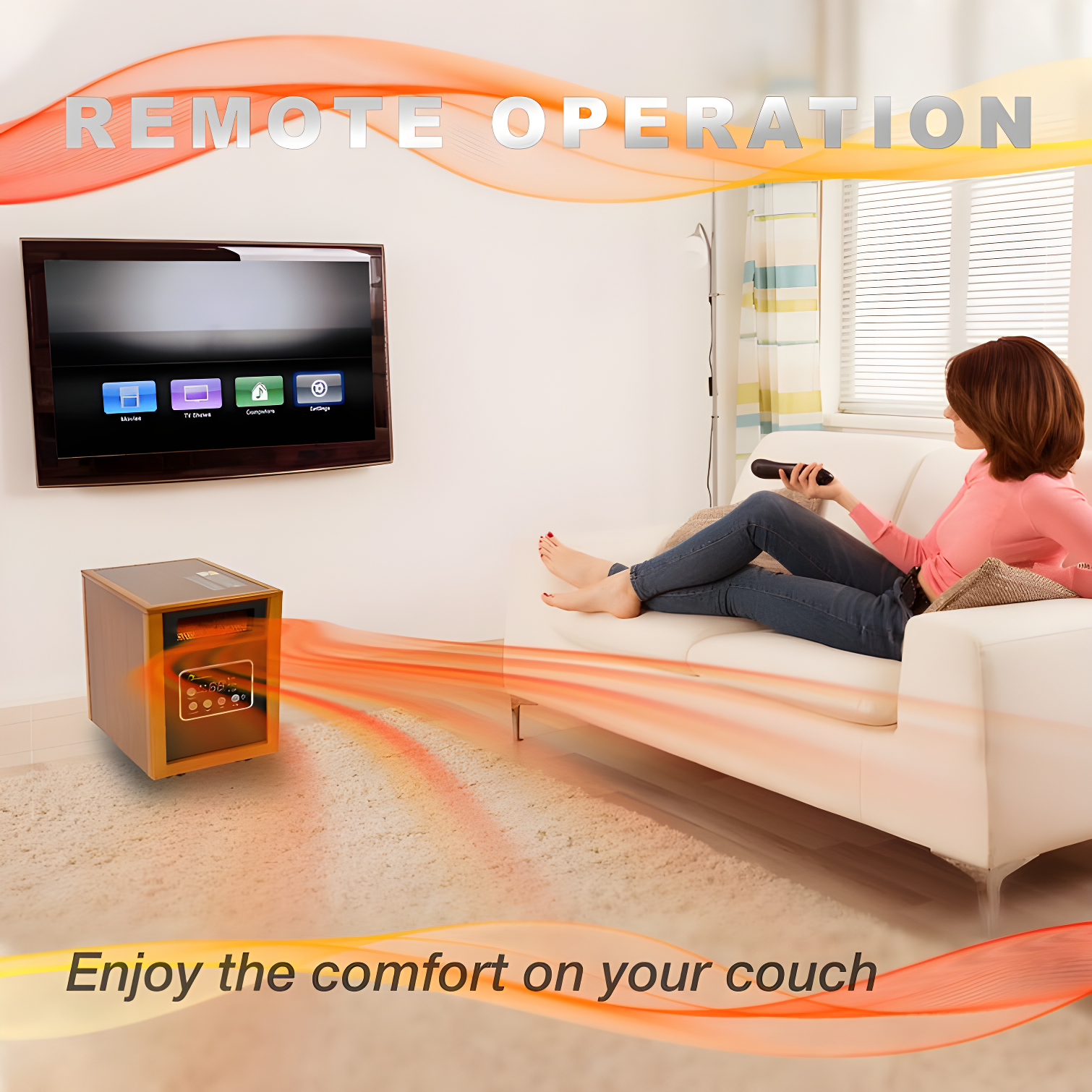 DR. INFRARED HEATER DR968 Portable Space Heater, Original, 1500-Watt, Cherry