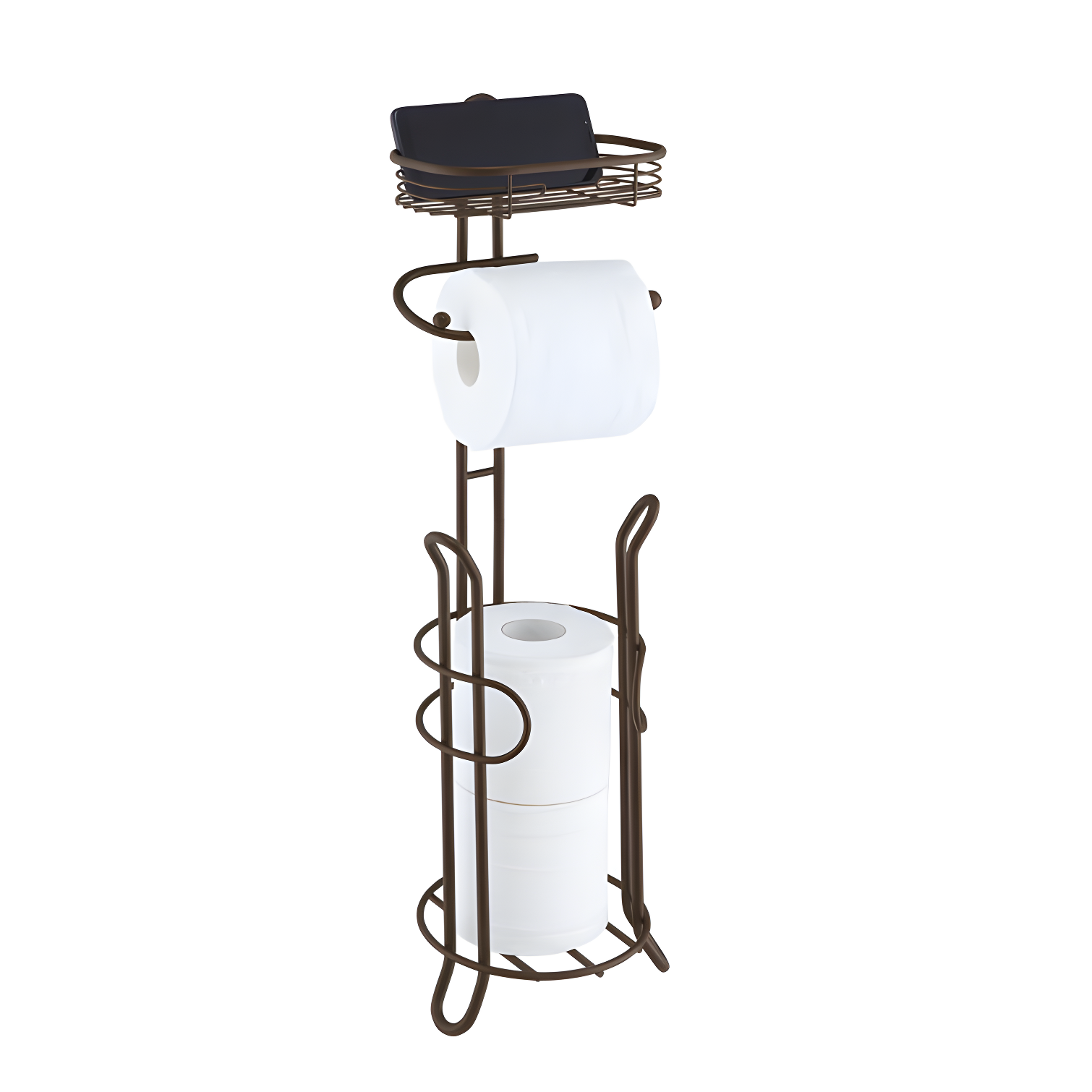 Bathroom Heavyweight Toilet Tissue Paper Roll Storage Holder Stand