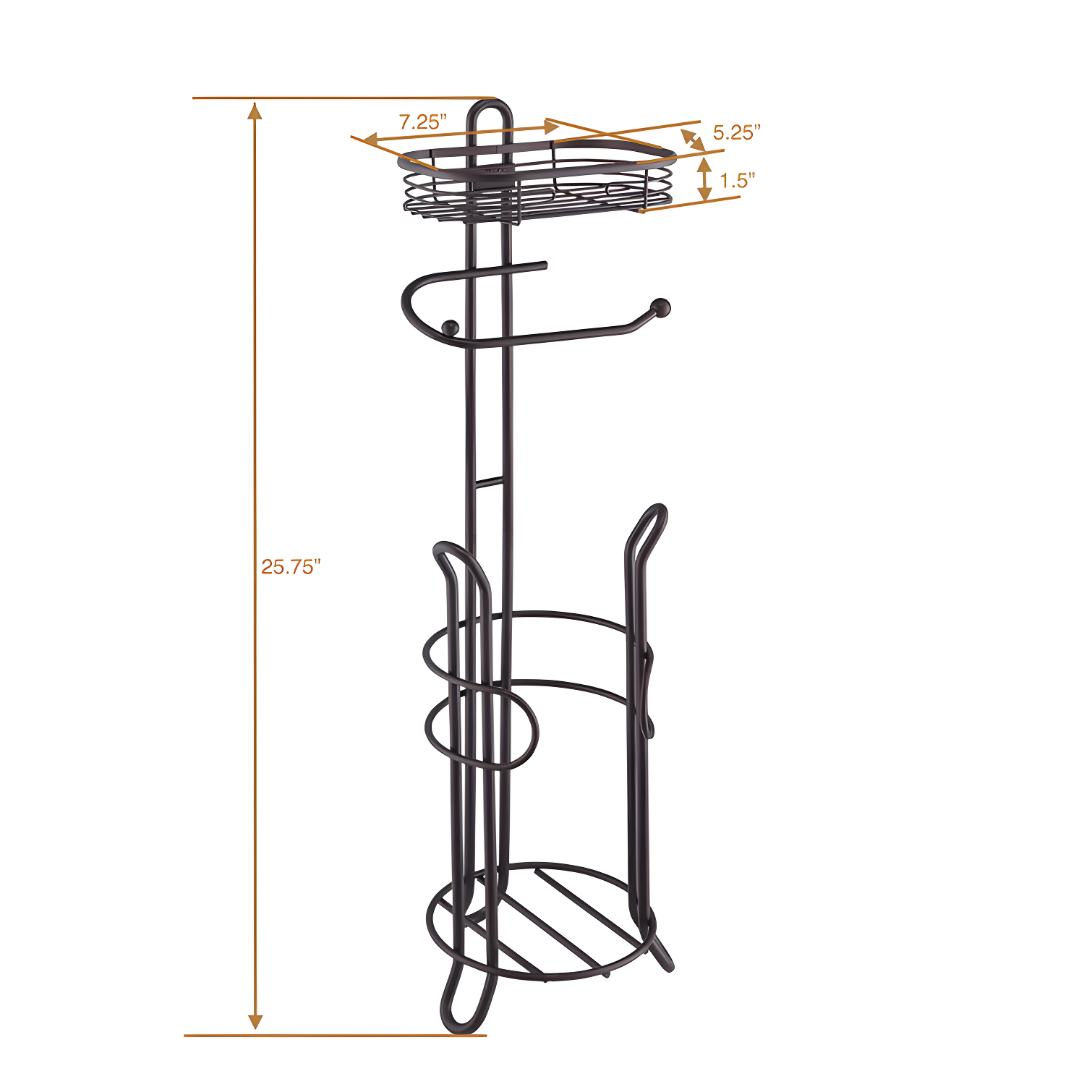 Bathroom Heavyweight Toilet Tissue Paper Roll Storage Holder Stand
