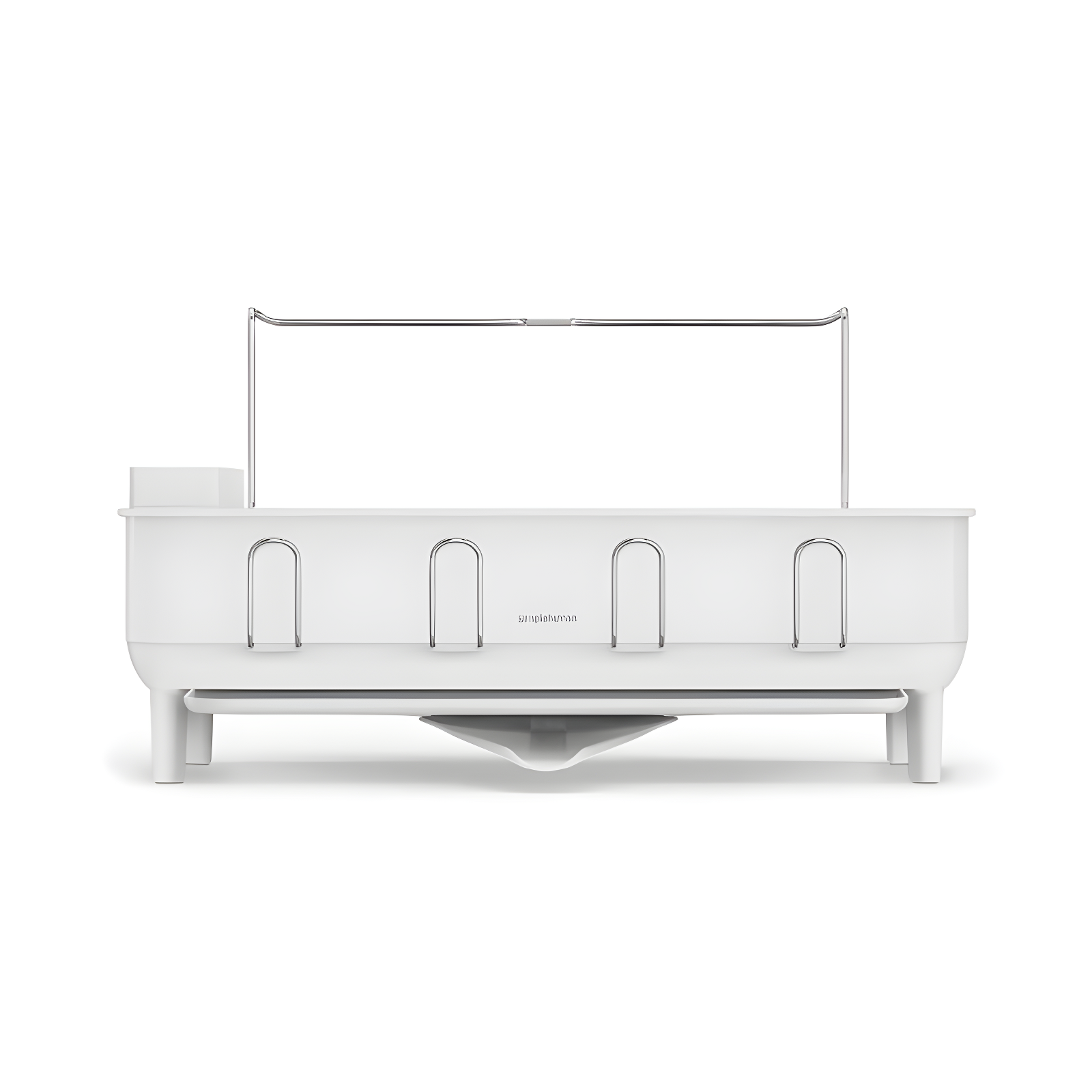 Simplehuman Kitchen Dish Drying Rack, White Steel