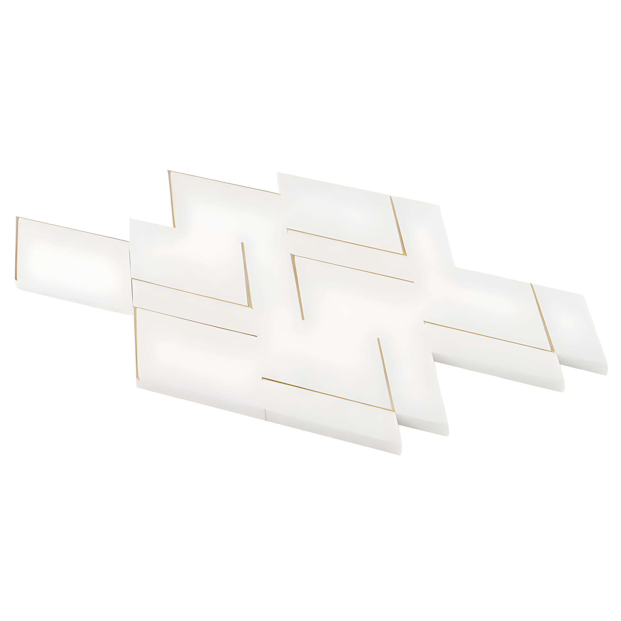 Mehko 11.81 in. x 14.96 in. Polished Marble and Brass Wall Tile