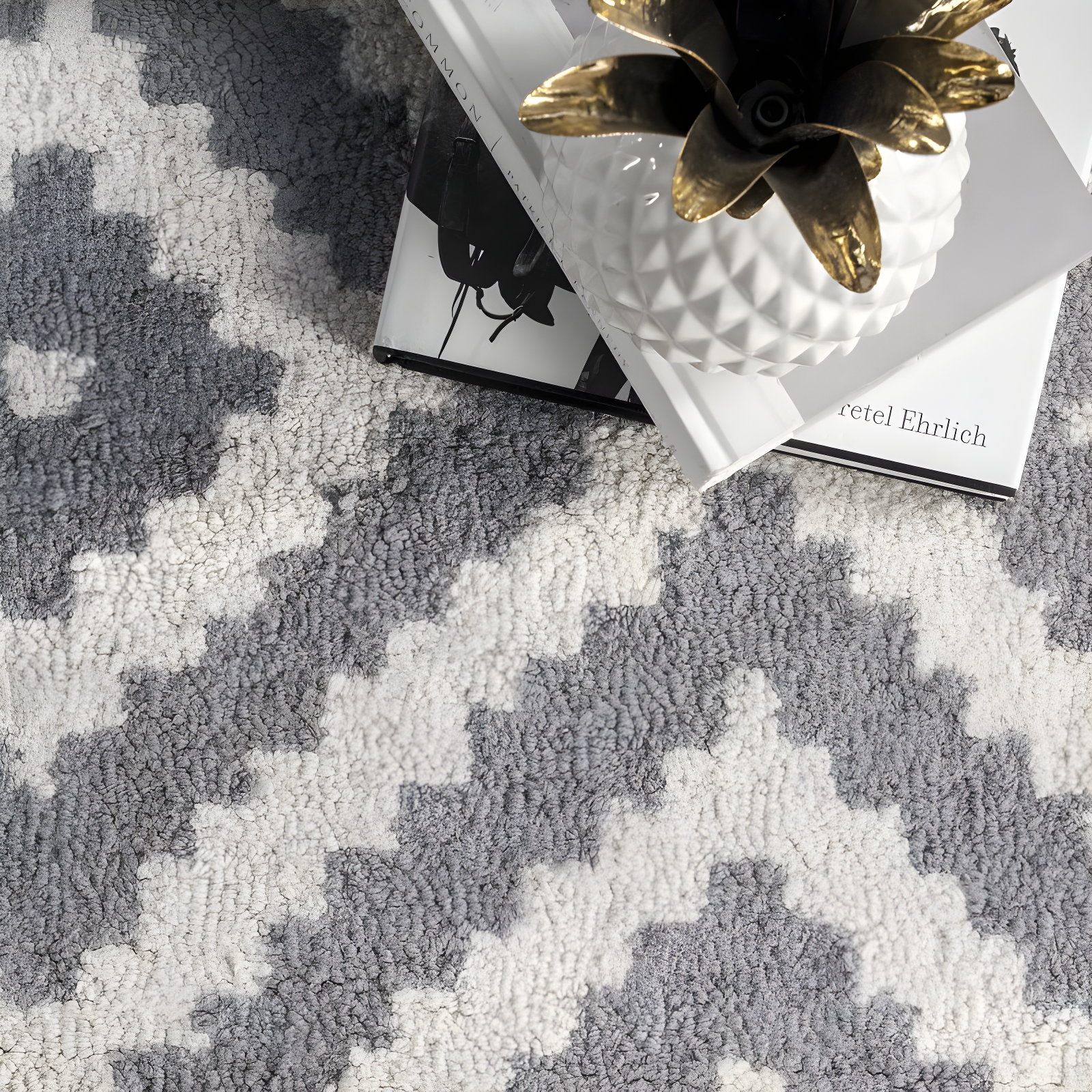 Nuloom Kellee Geometric Oval 4x6 Wool Indoor Area Rug for Living Room Bedroom Dining Room Kitchen, Grey/White