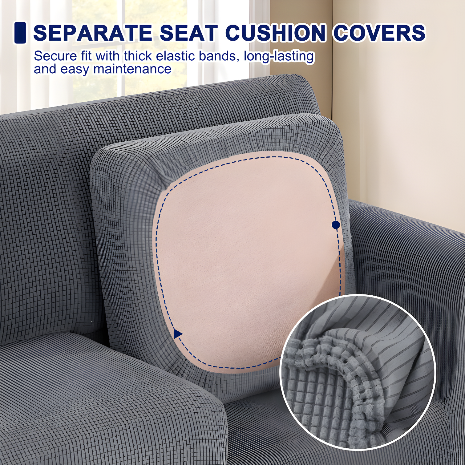 Pizarro Soft Stretch Separate Box Cushion Loveseat Slipcover