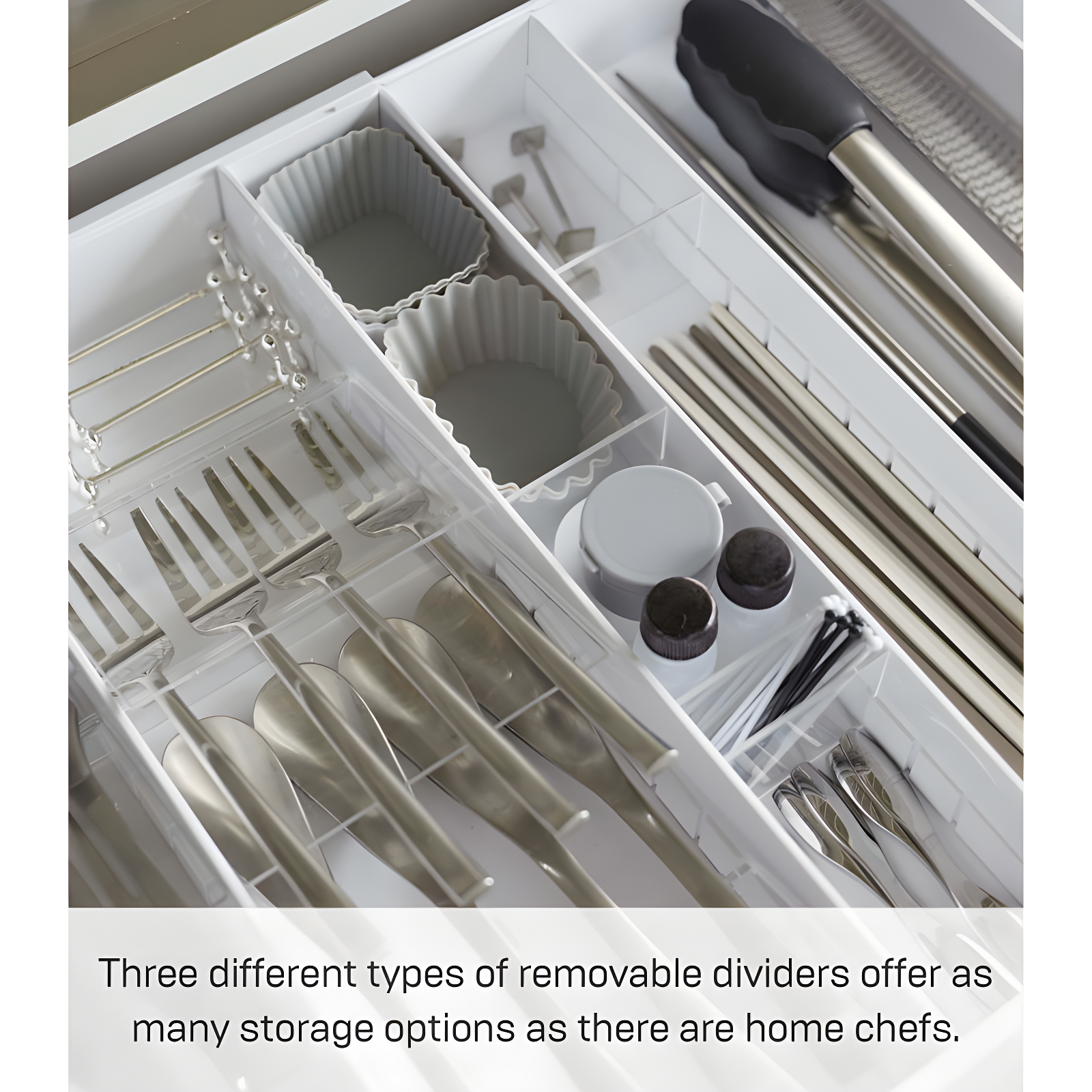 Yamazaki Home Expandable Cutlery Kitchen Utensils Storage Multi-Compartment Silverware Organizer