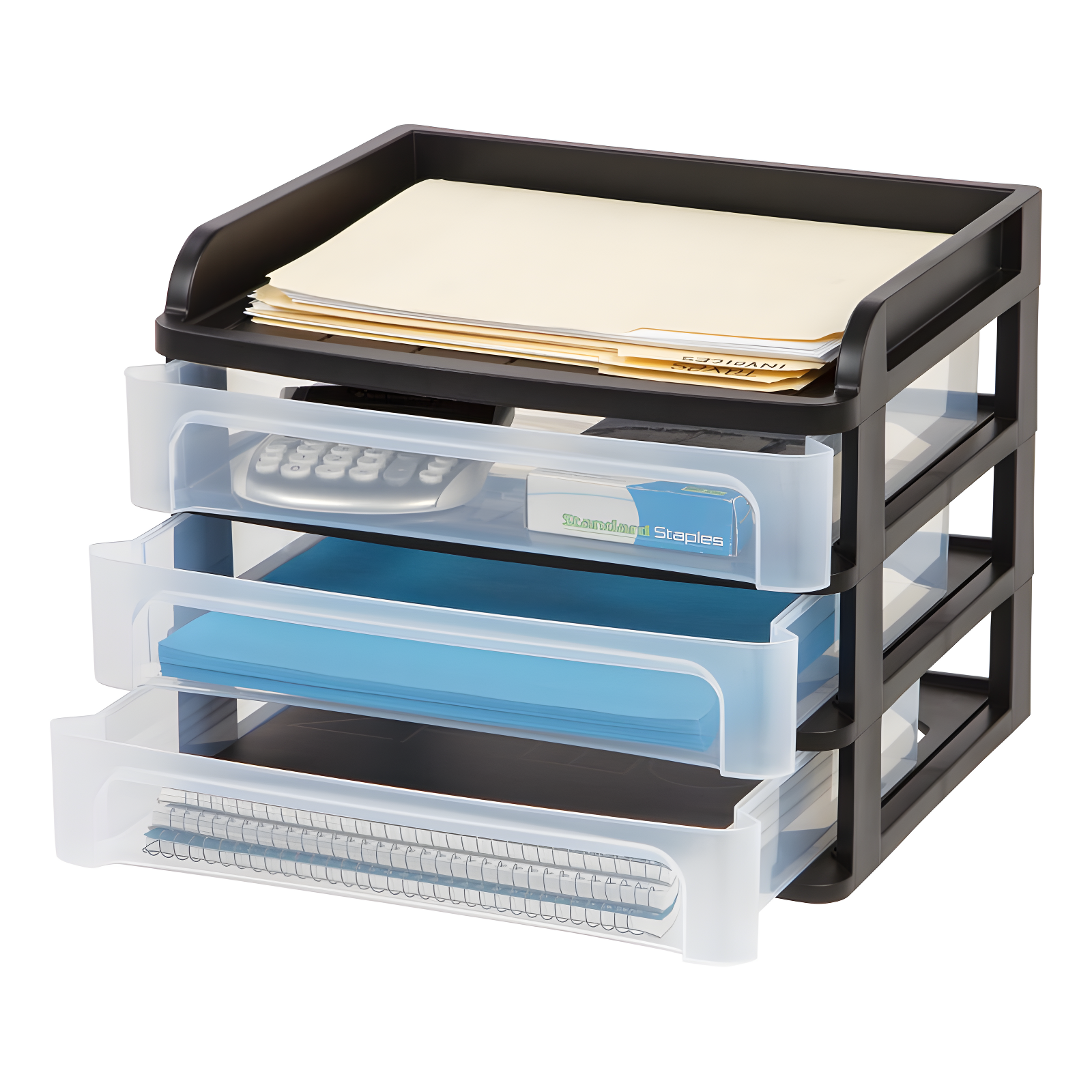 IRIS USA, Inc. Plastic Stackable Desk Organizer