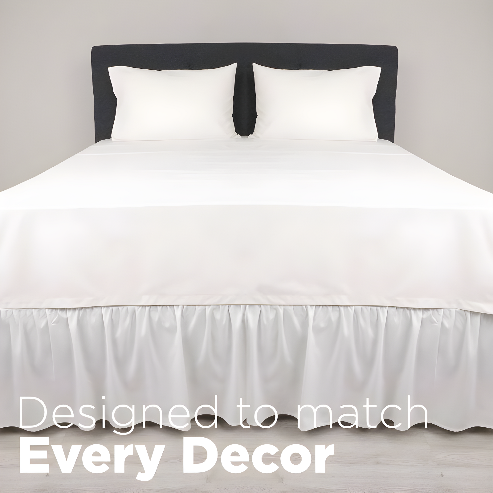 Martex Ruffled Bed Skirt Easy Fit Lightweight 100% Microfiber Dust Ruffle Hotel Quality With 16 inch Tailored Drop