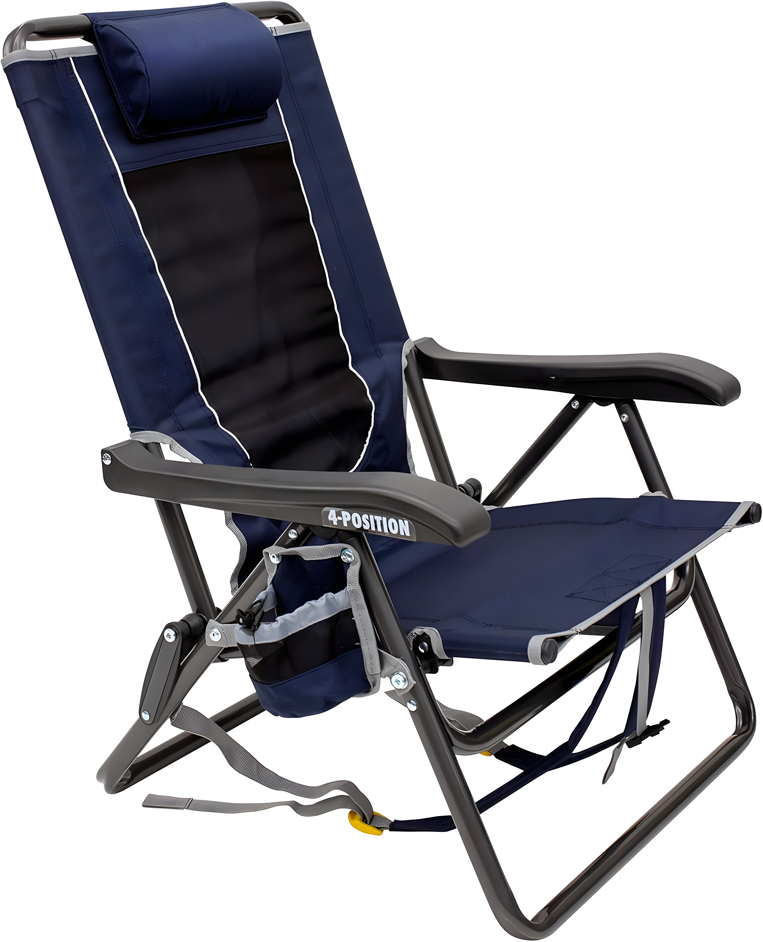 GCI Outdoor Backpack Event Chair Lightweight Low Profile Reclining Chair, Indigo