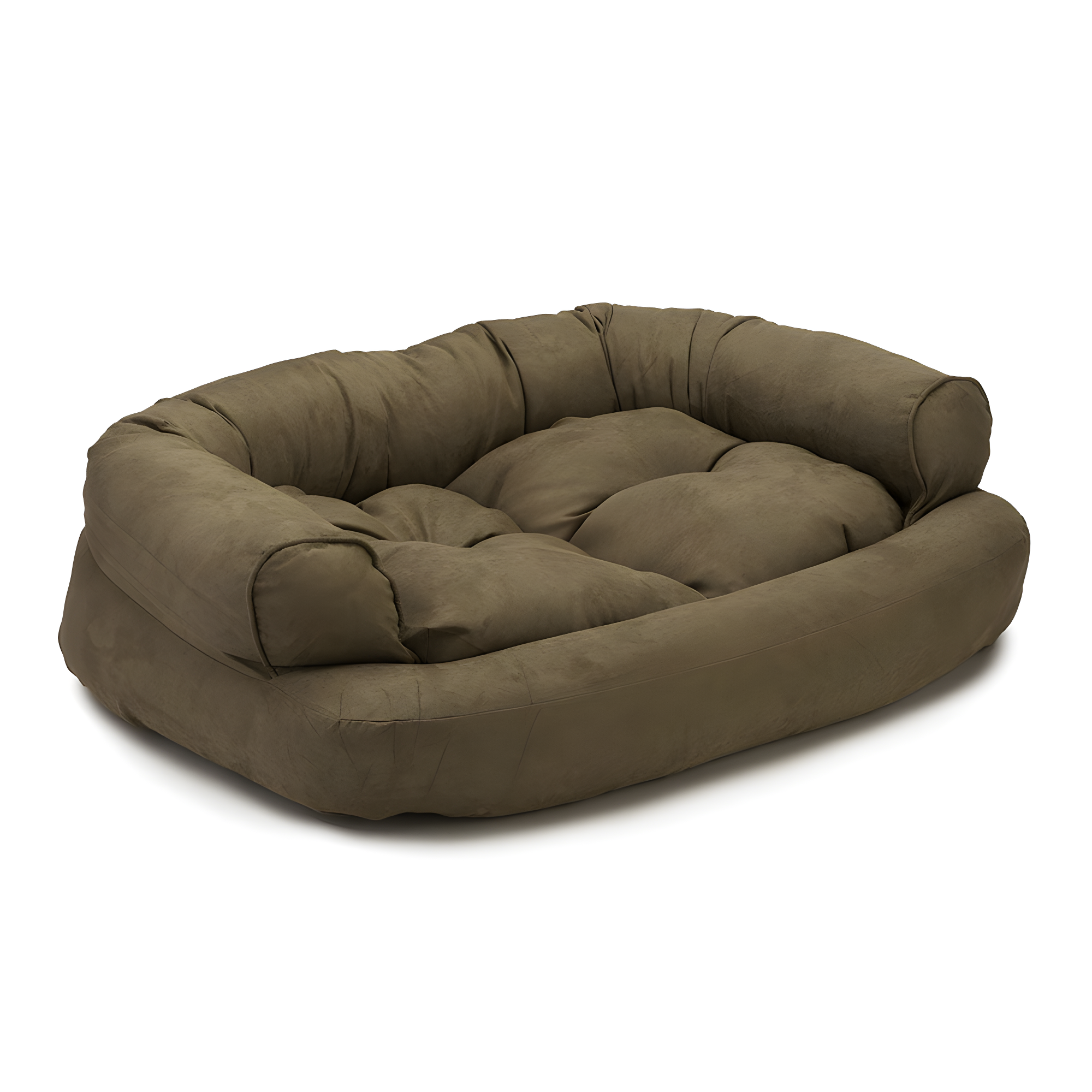 Snoozer Luxury Microsuede Overstuffed Bolster Dog Sofa