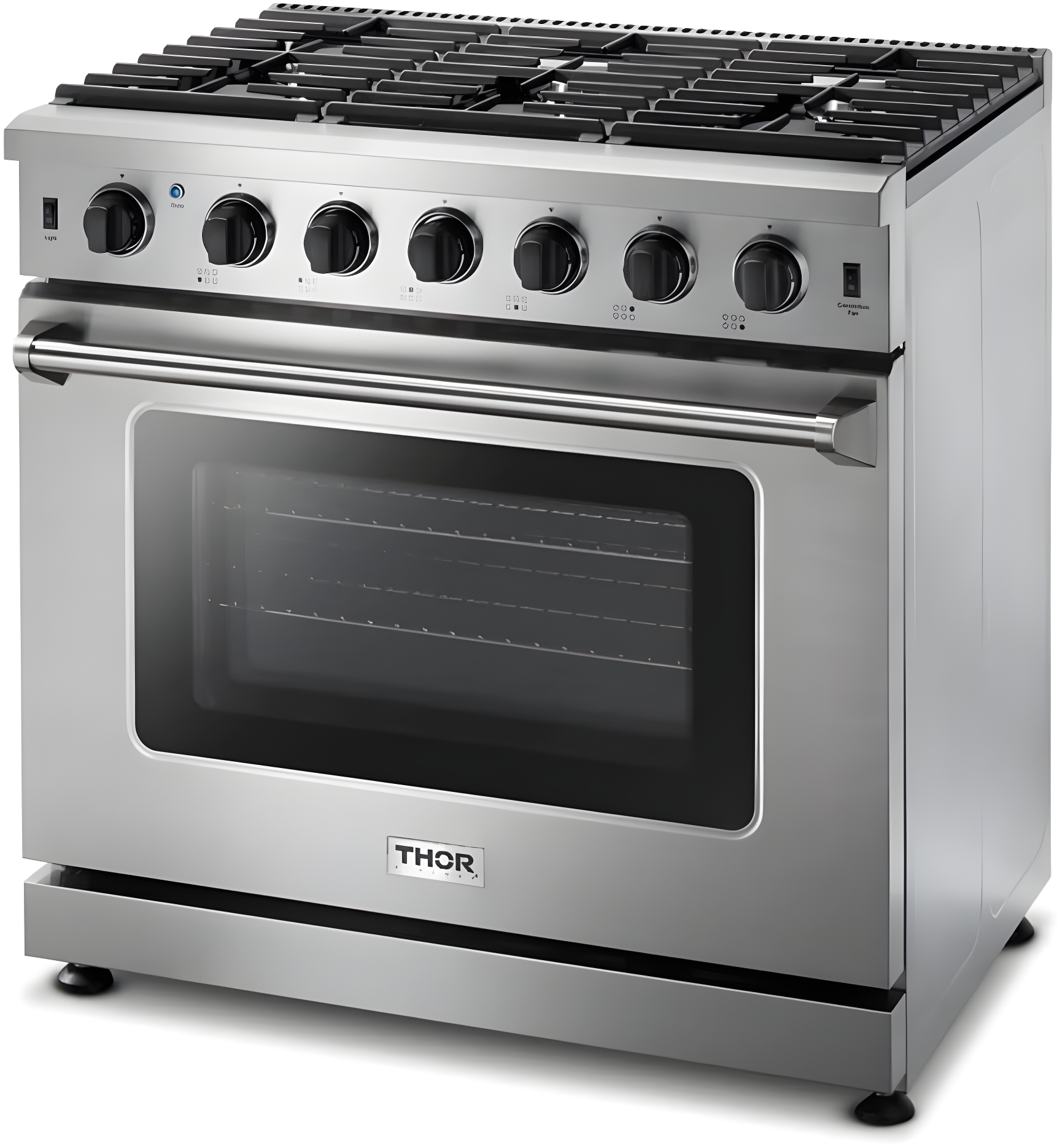 THOR 36-Inch Gas Range, 6 Burners - Stainless Steel (LRG3601U)