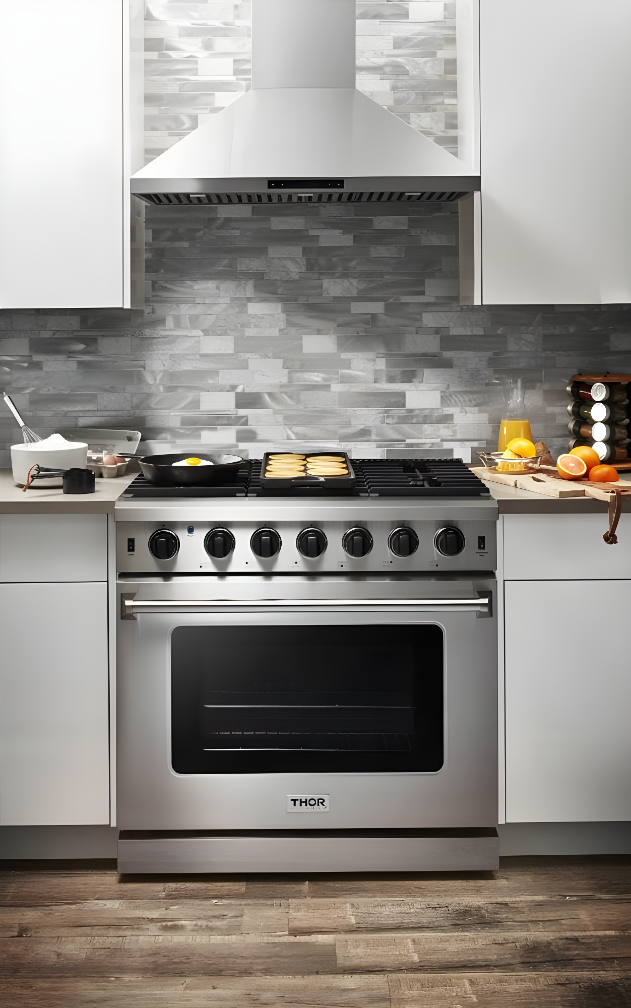 THOR 36-Inch Gas Range, 6 Burners - Stainless Steel (LRG3601U)