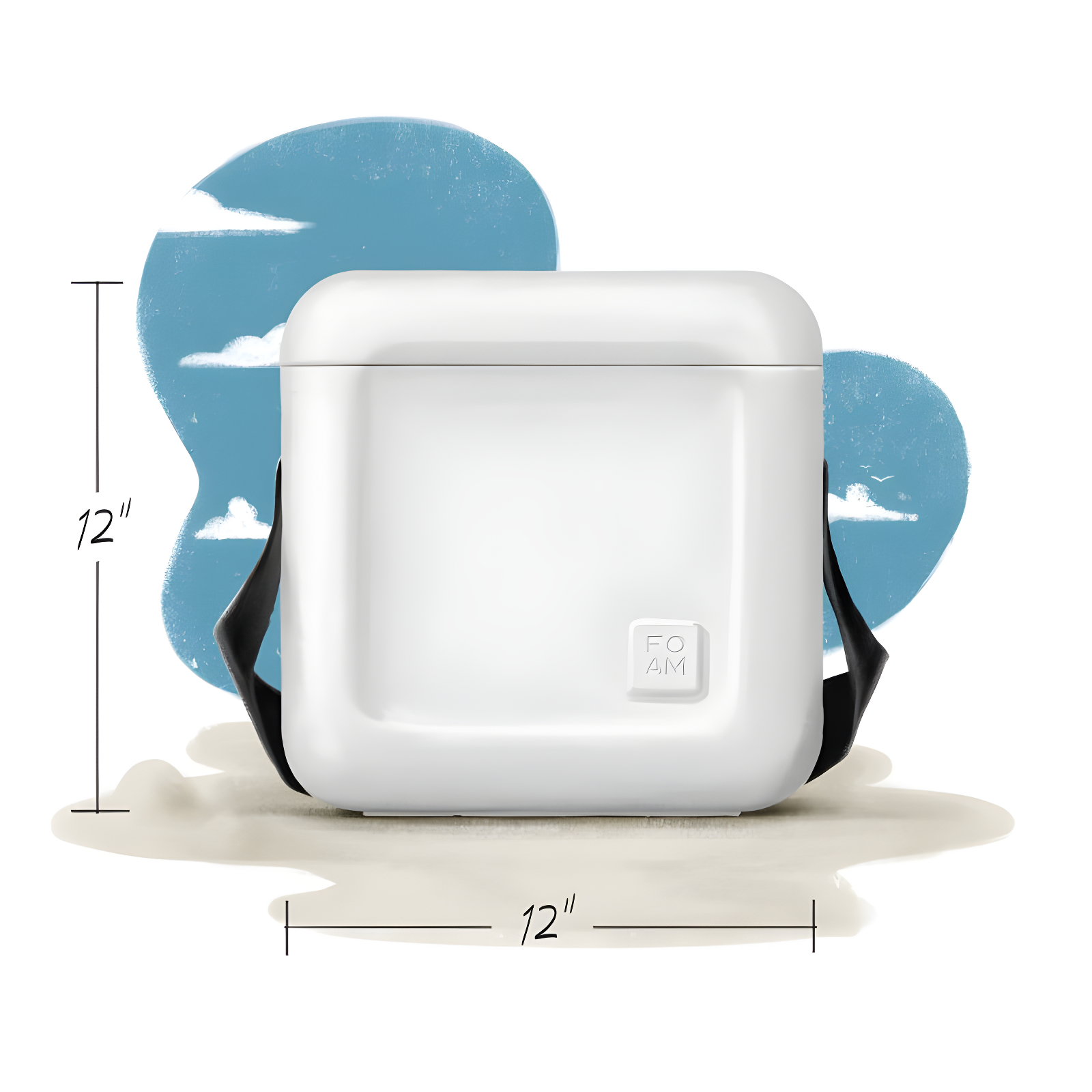 FOAM FOAM Portable 22 Quart EVA Lightweight Beach Rigid Hybrid Soft Side Cooler that Holds 30 Cans & Ice