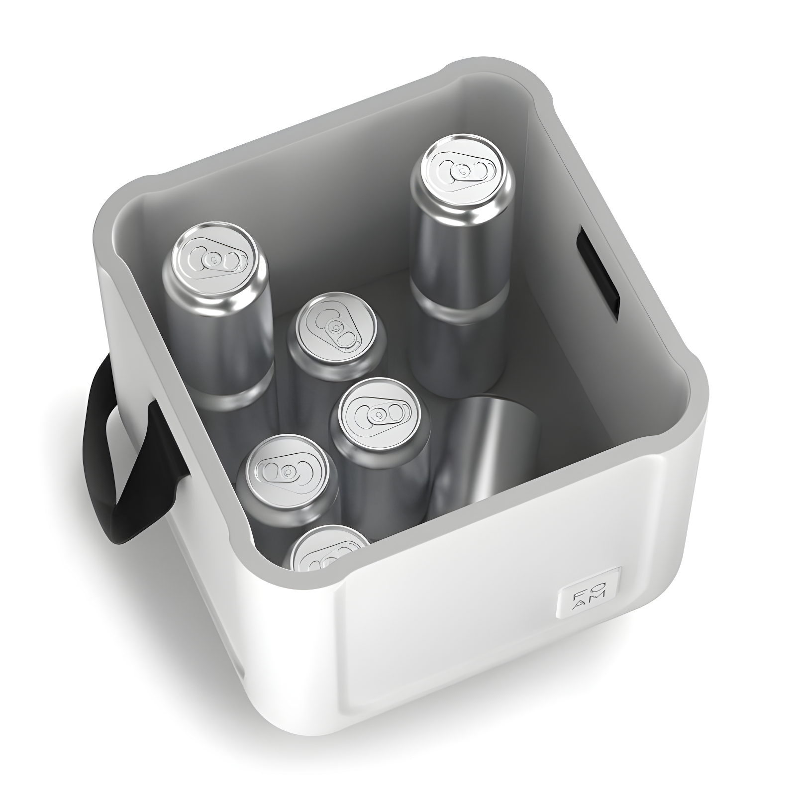 FOAM FOAM Portable 22 Quart EVA Lightweight Beach Rigid Hybrid Soft Side Cooler that Holds 30 Cans & Ice