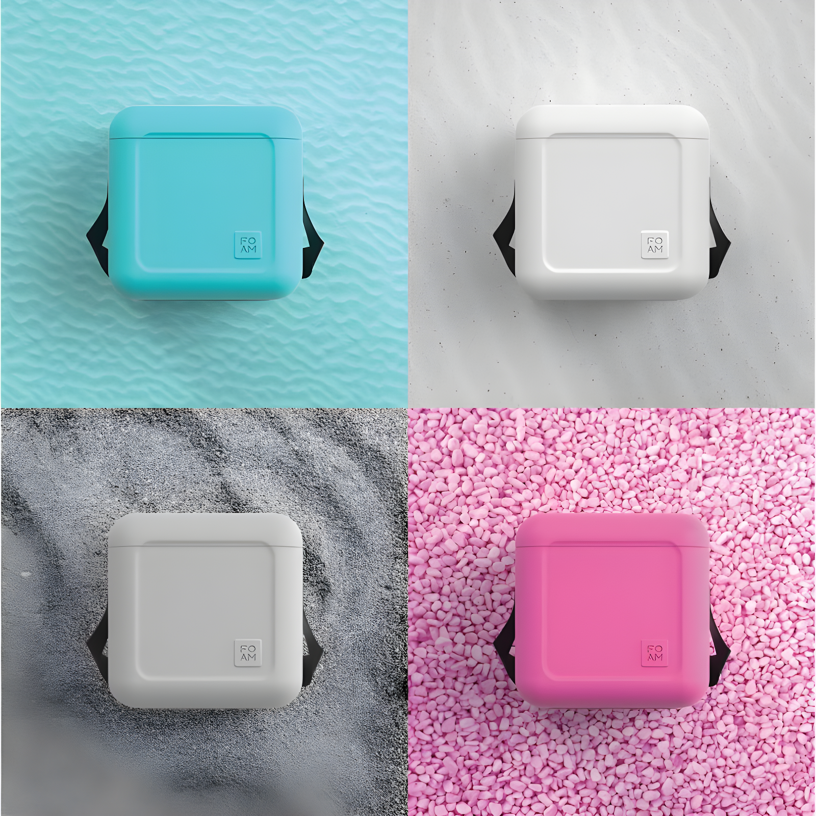 FOAM FOAM Portable 22 Quart EVA Lightweight Beach Rigid Hybrid Soft Side Cooler that Holds 30 Cans & Ice