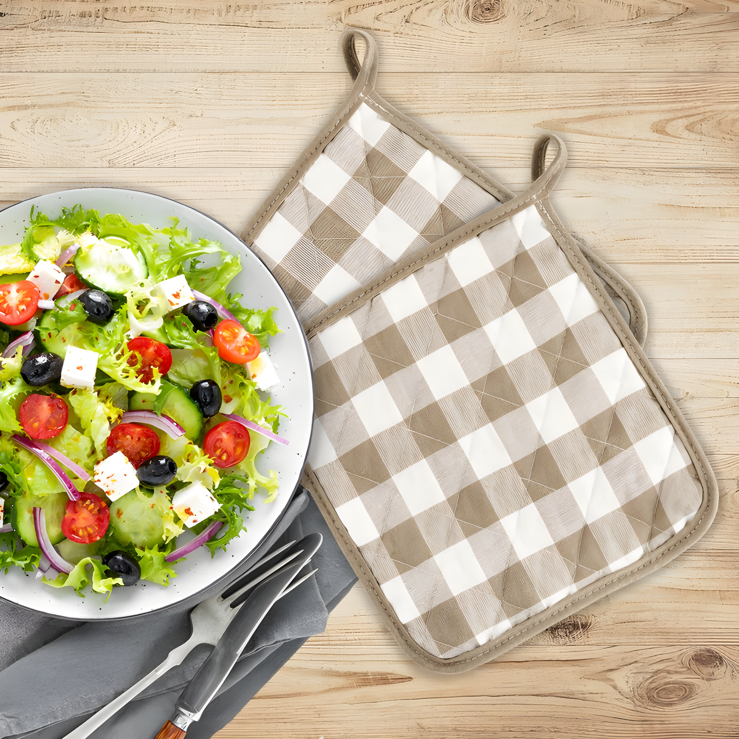 Achim Importing Co Achim Importing Co Checkered Cotton Potholder Set (Set of 2)