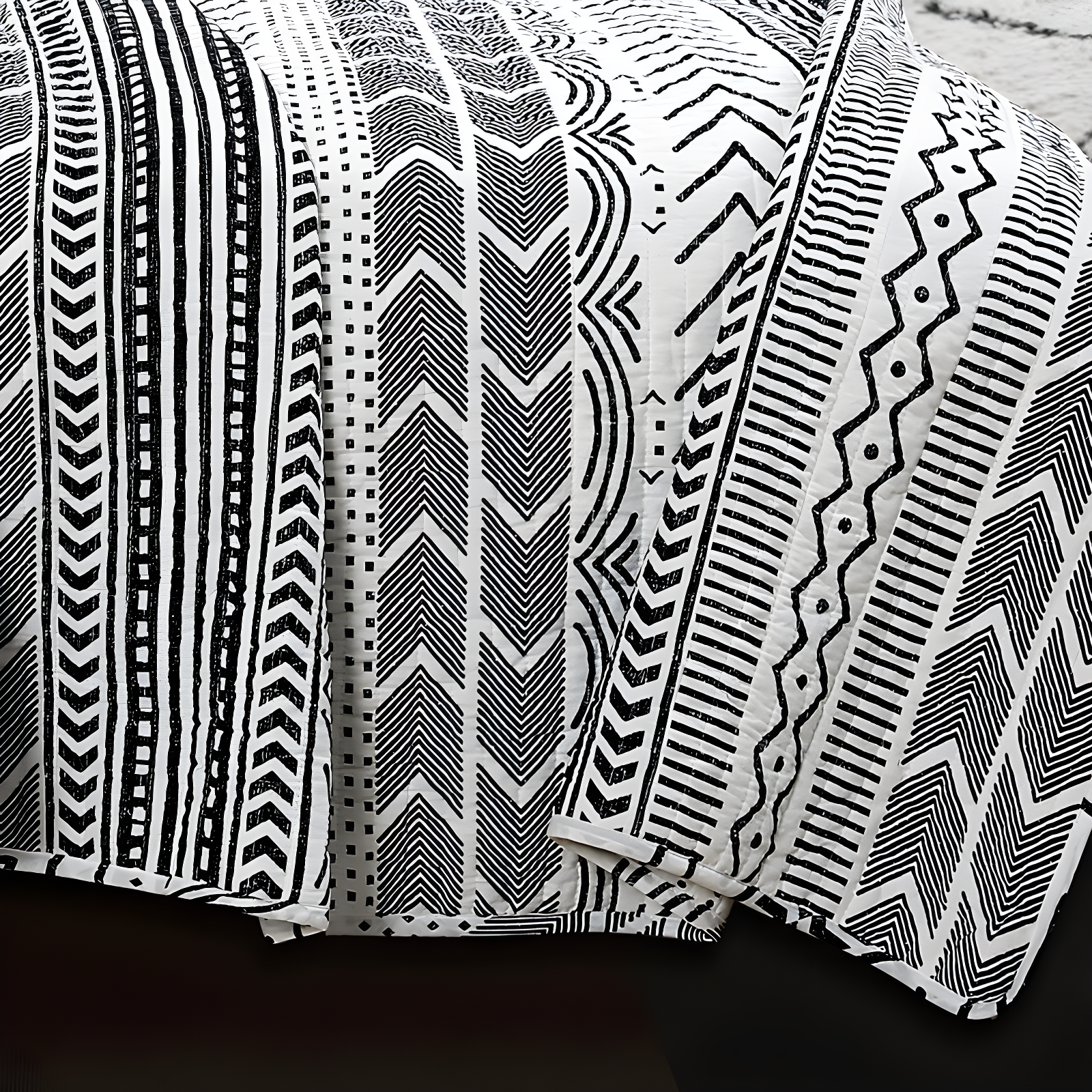 Lush Decor Hygge Geo Reversible Contemporary 3-Piece Quilt Set