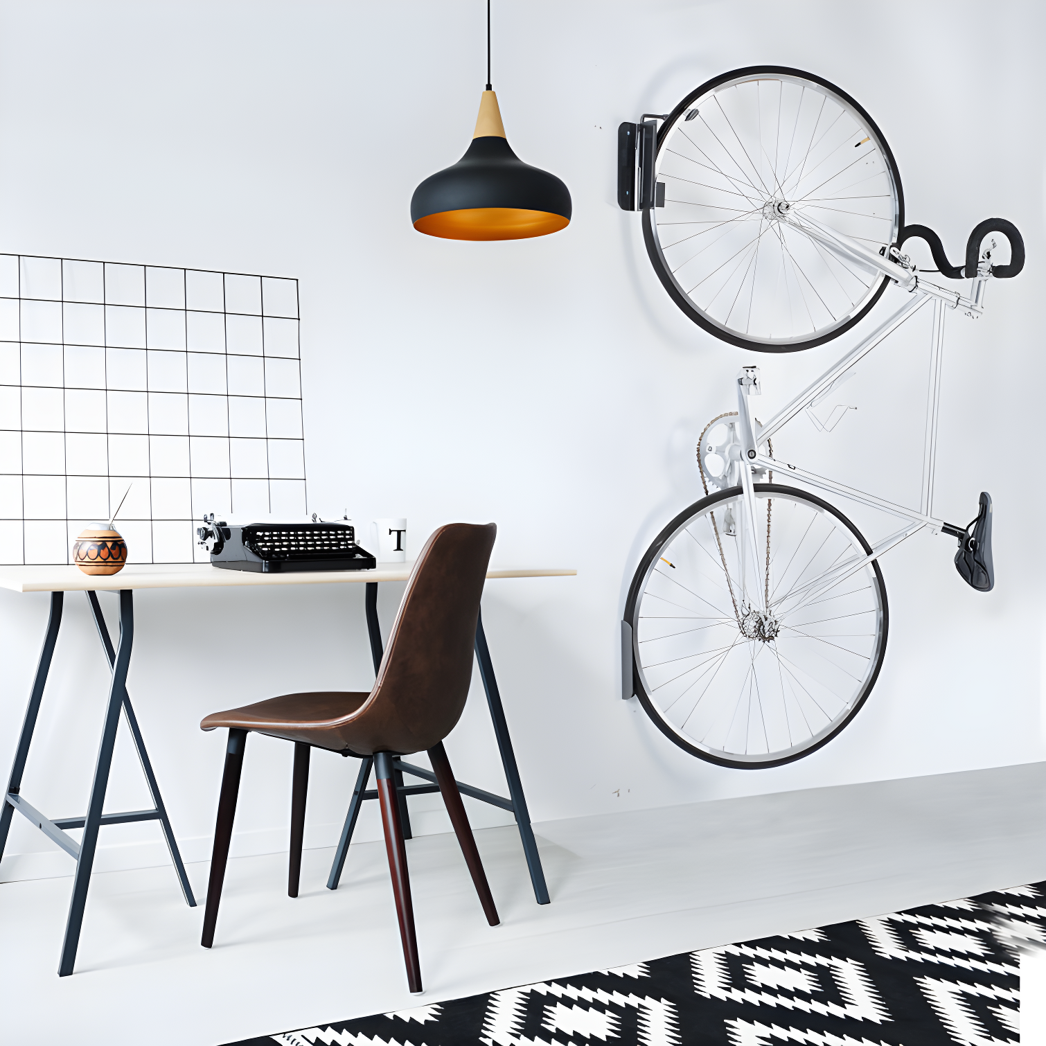 Single Bike Hinge Wall Mount Rack