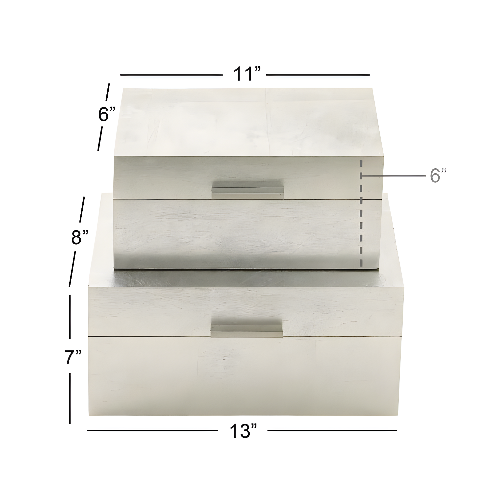 CosmoLiving by Cosmopolitan Wooden Decorative Box with Textured Foiled Exterior Set