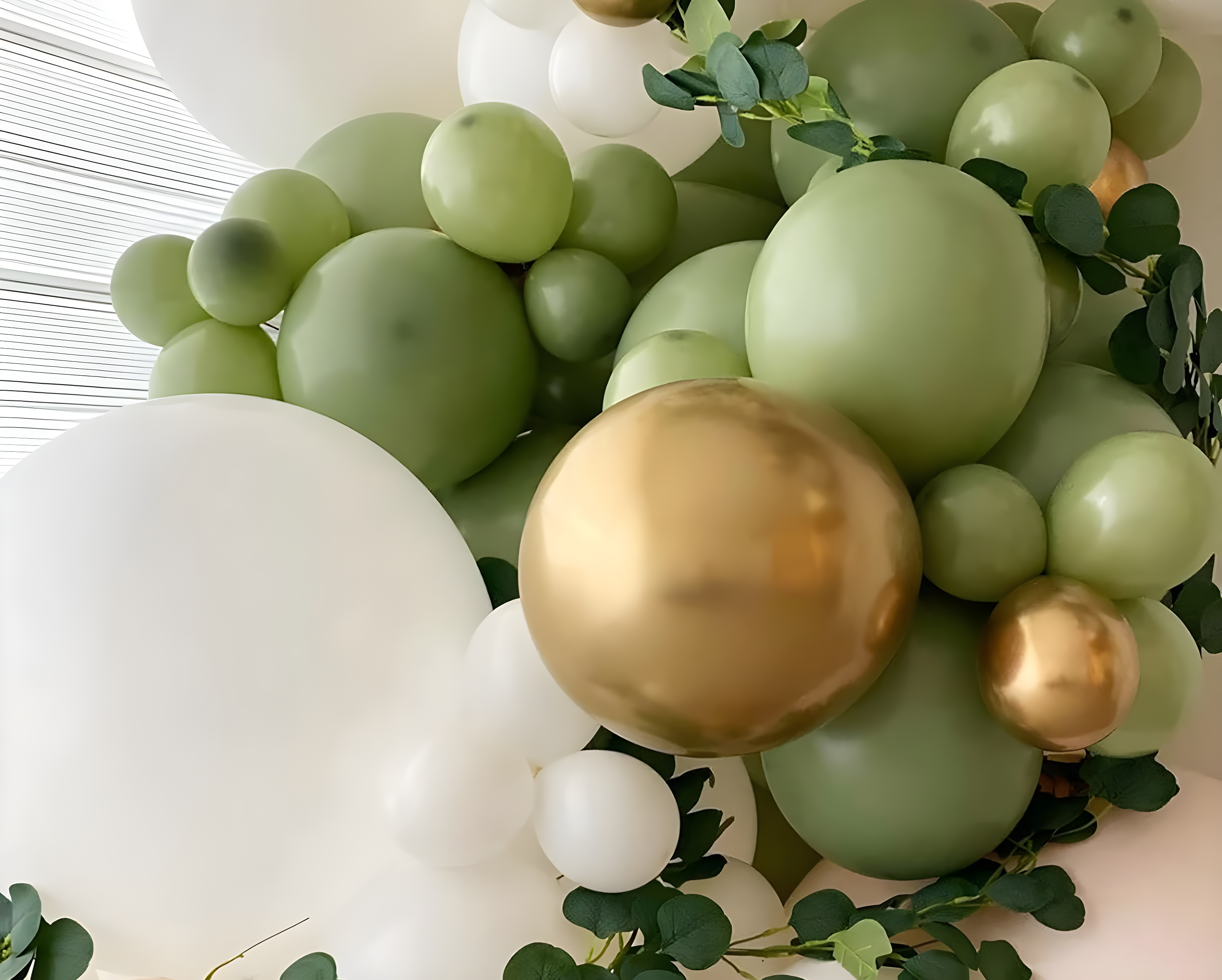 DIY Sage Green and White balloon Garland Arch Kit for Baby Shower Bridal Shower Wedding Birthday Hen Party Christmas Decoration (Sage Green)