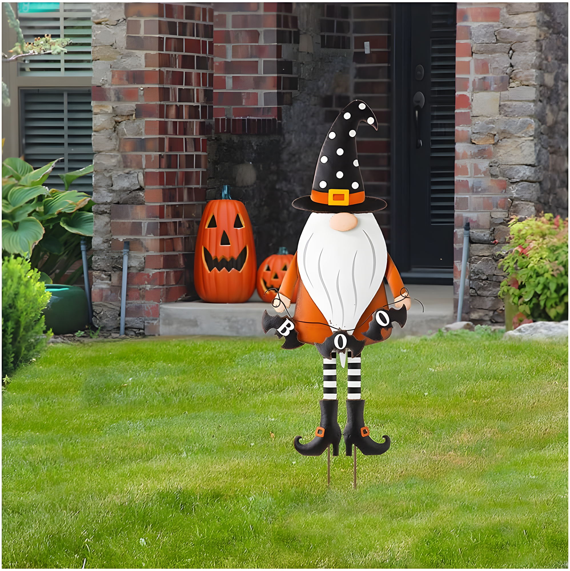 Jetlink Crafts Halloween Gnome Metal Yard Stake