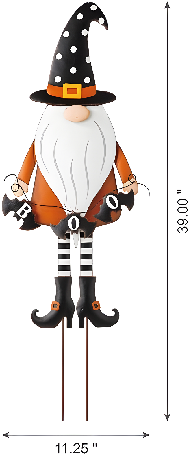 Jetlink Crafts Halloween Gnome Metal Yard Stake