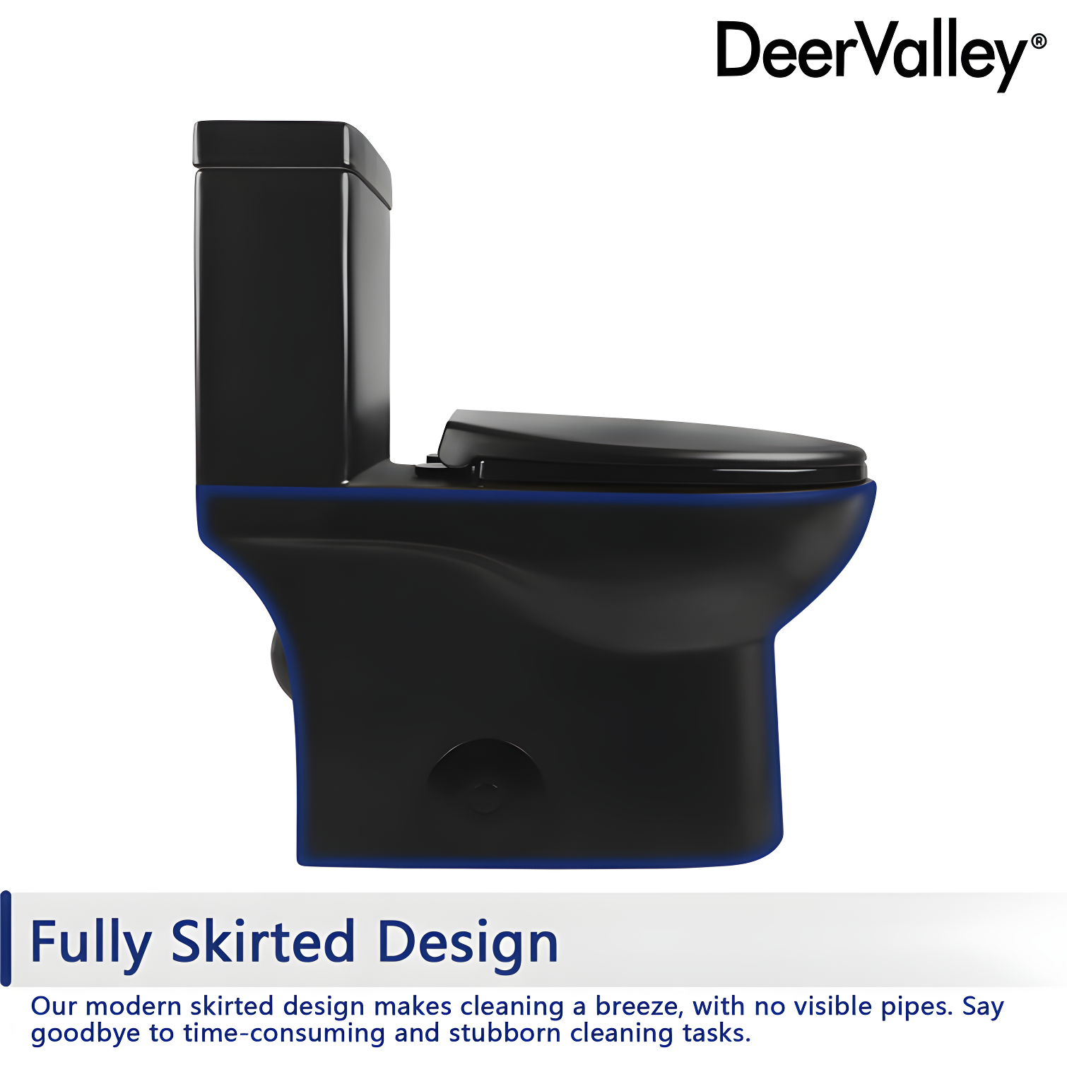 Ally Dual-Flush Elongated One-Piece Toilet with Glazed Surface Modern Toilet with Comfort Seat Height(Seat Included)