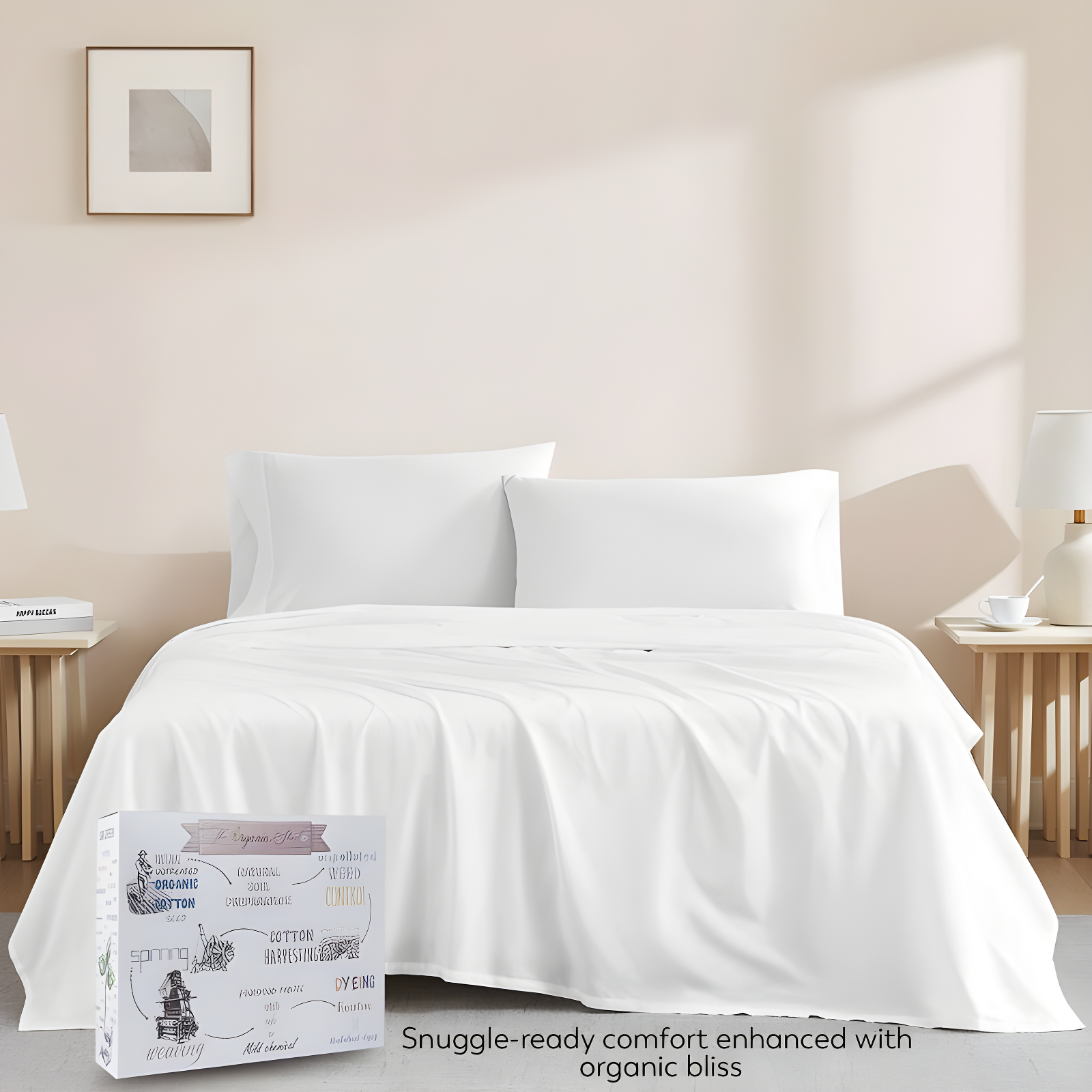 Organic 100% Cotton Breathable & Lightweight Deep Pocket Sheet Set
