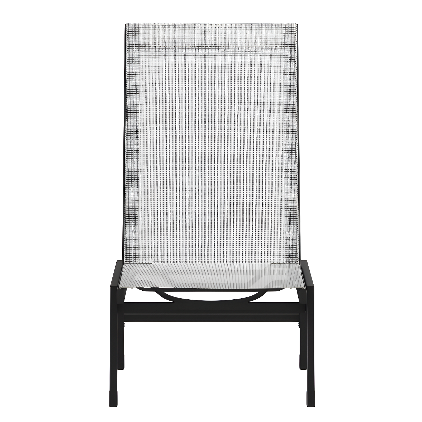 Flash Furniture Brazos Adjustable Chaise Lounge Chair, Outdoor Five-Position Recliner, All Weather, Black/Gray