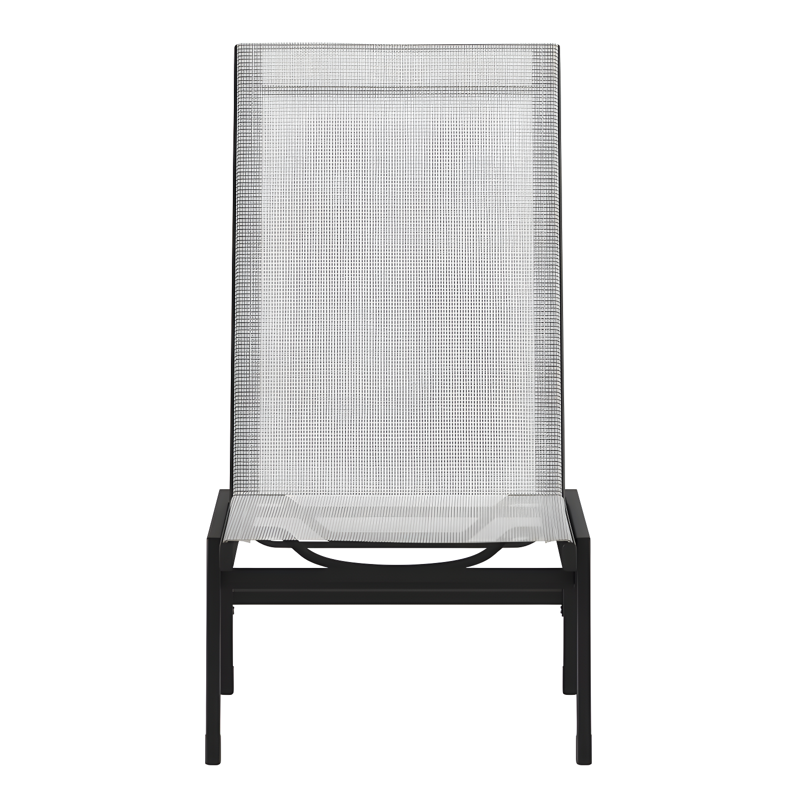 Flash Furniture Brazos Adjustable Chaise Lounge Chair, Outdoor Five-Position Recliner, All Weather, Black/Gray