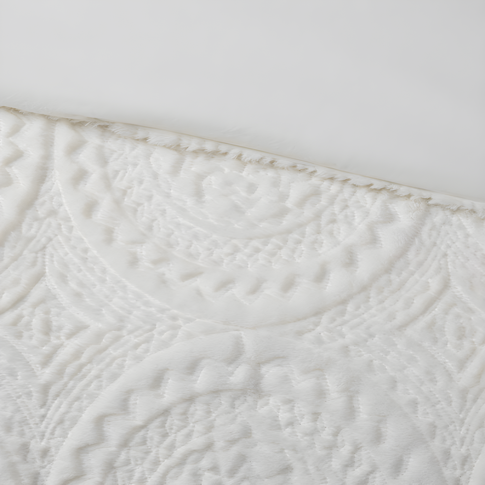 Arya Embroidered Medallion Faux Fur Ultra Plush Duvet Cover Set