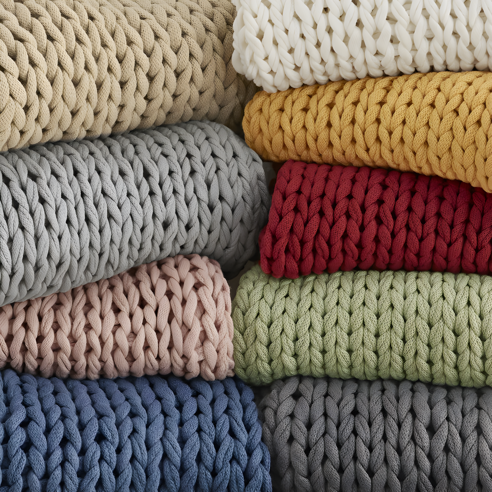 Kelly Clarkson Home Madison Hand Made Chunky Double Knit Throw Blanket