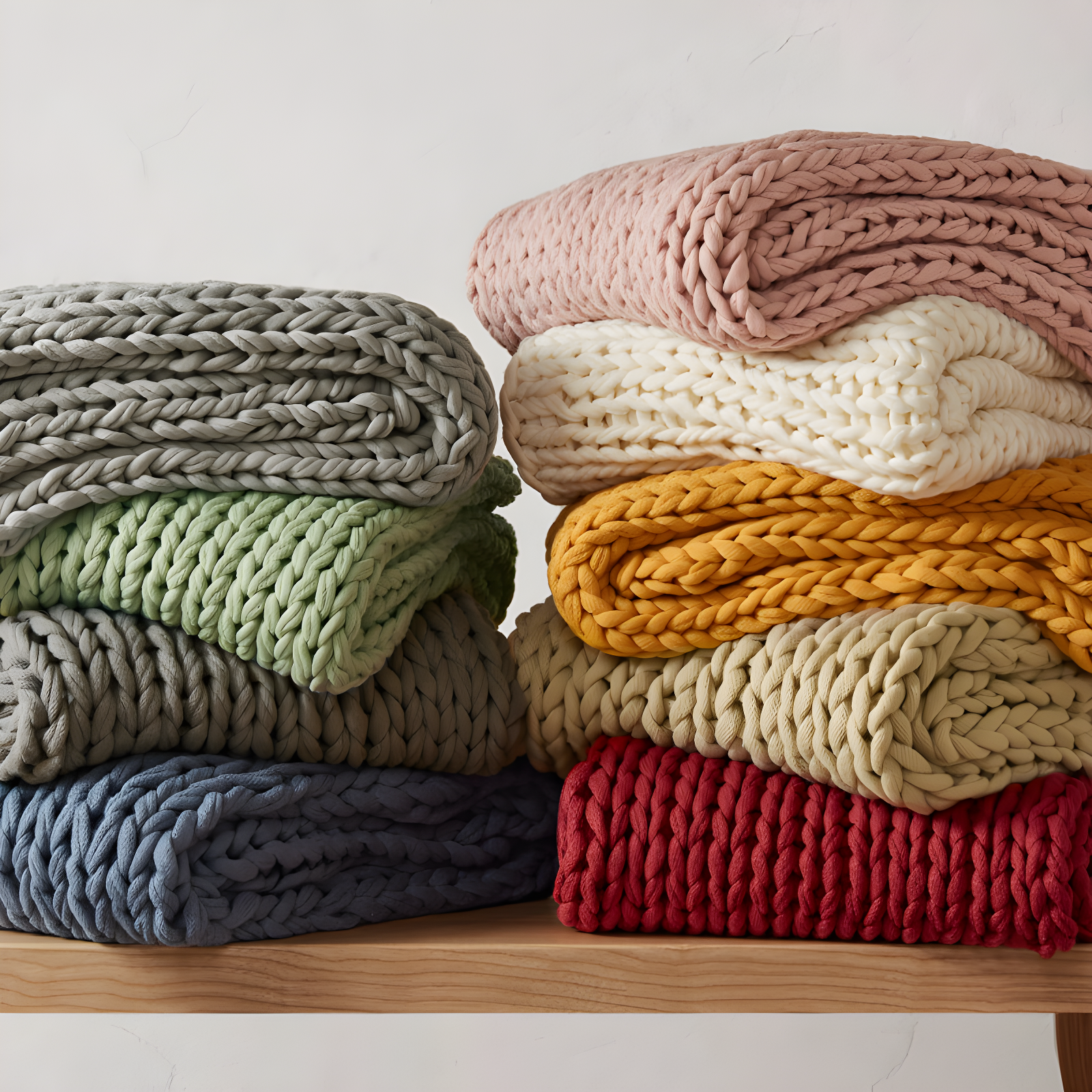 Kelly Clarkson Home Madison Hand Made Chunky Double Knit Throw Blanket