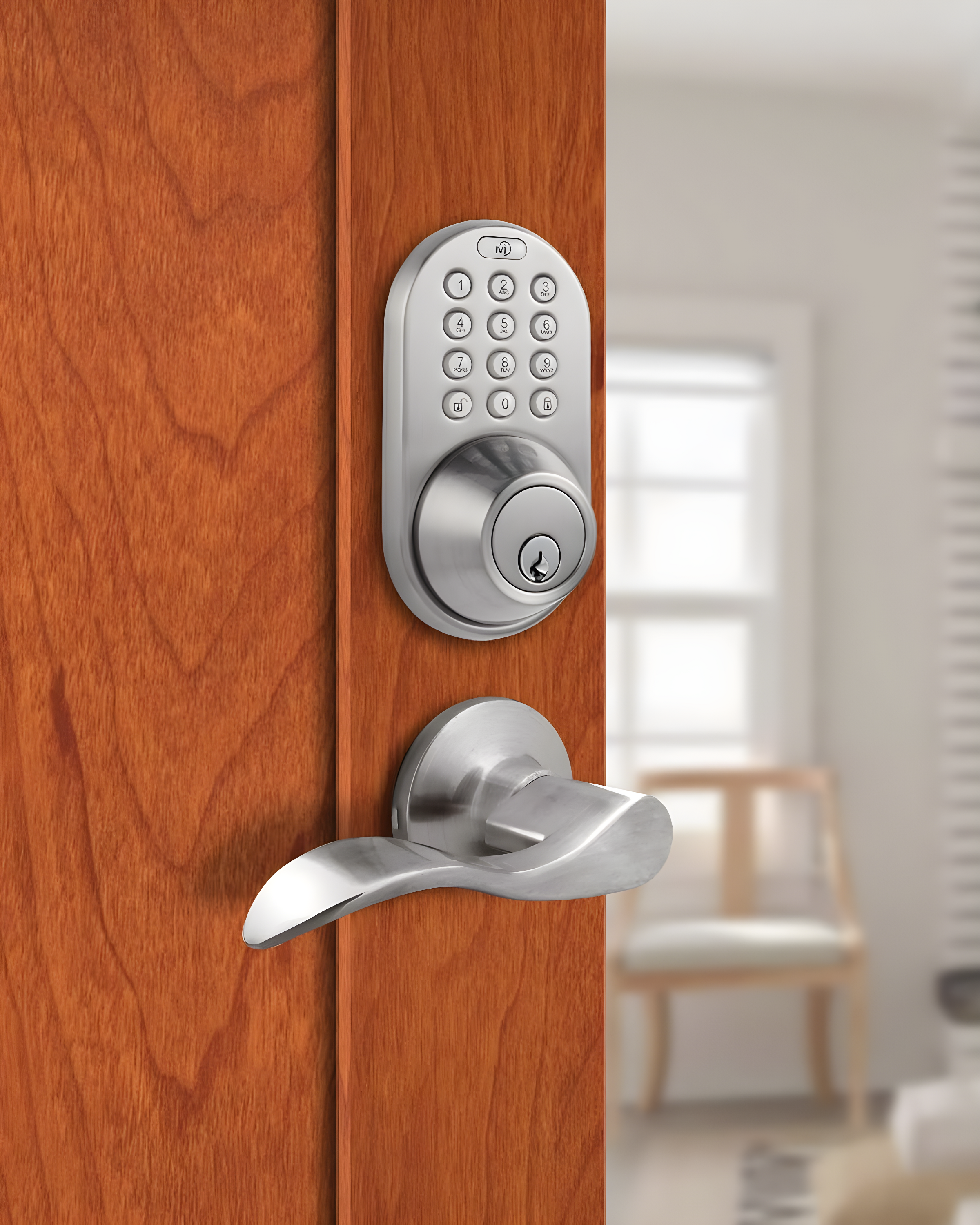 Complete Entry Lever Set with Electronic Deadbolt