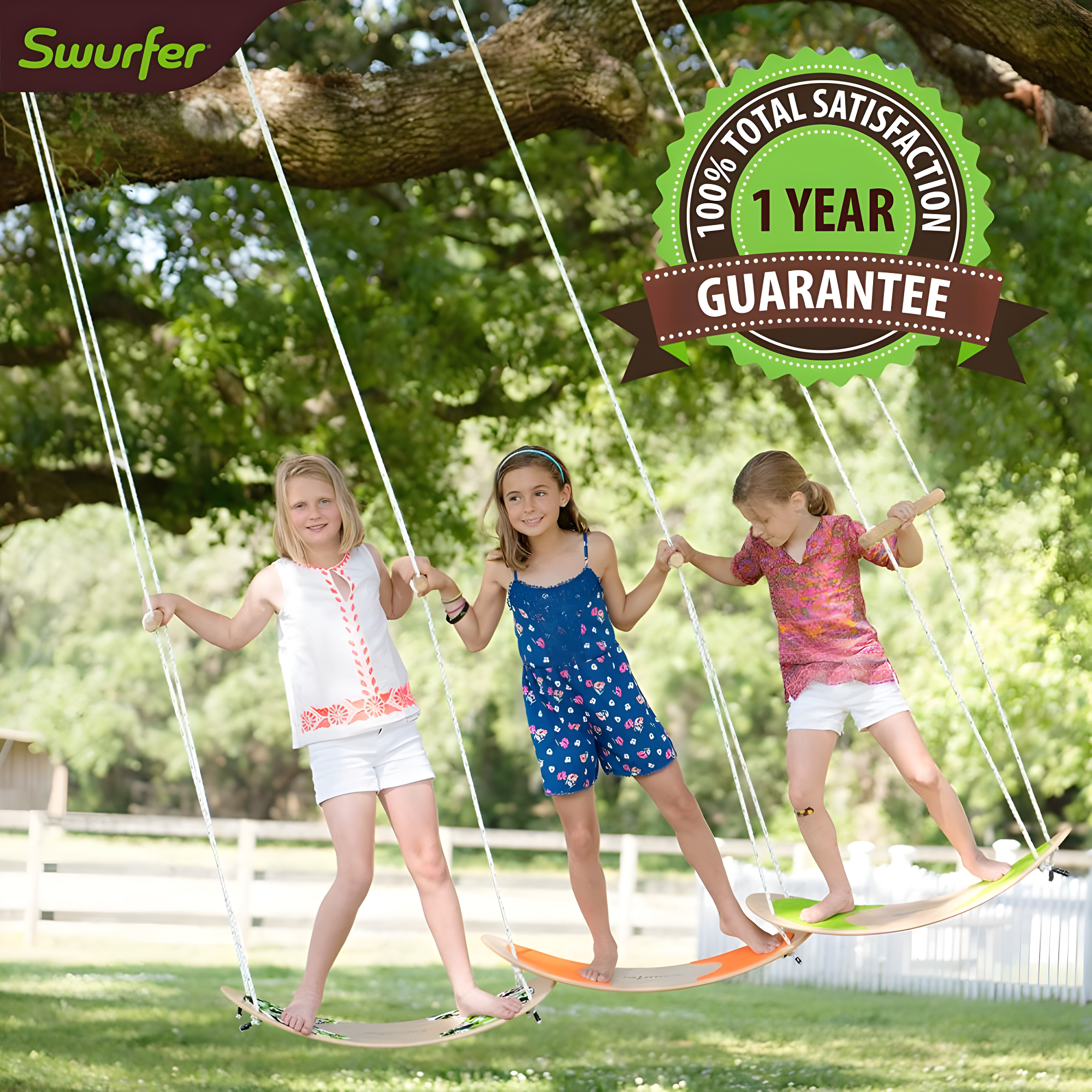 Flybar Swurfer The Original Surf Swing - Bamboo