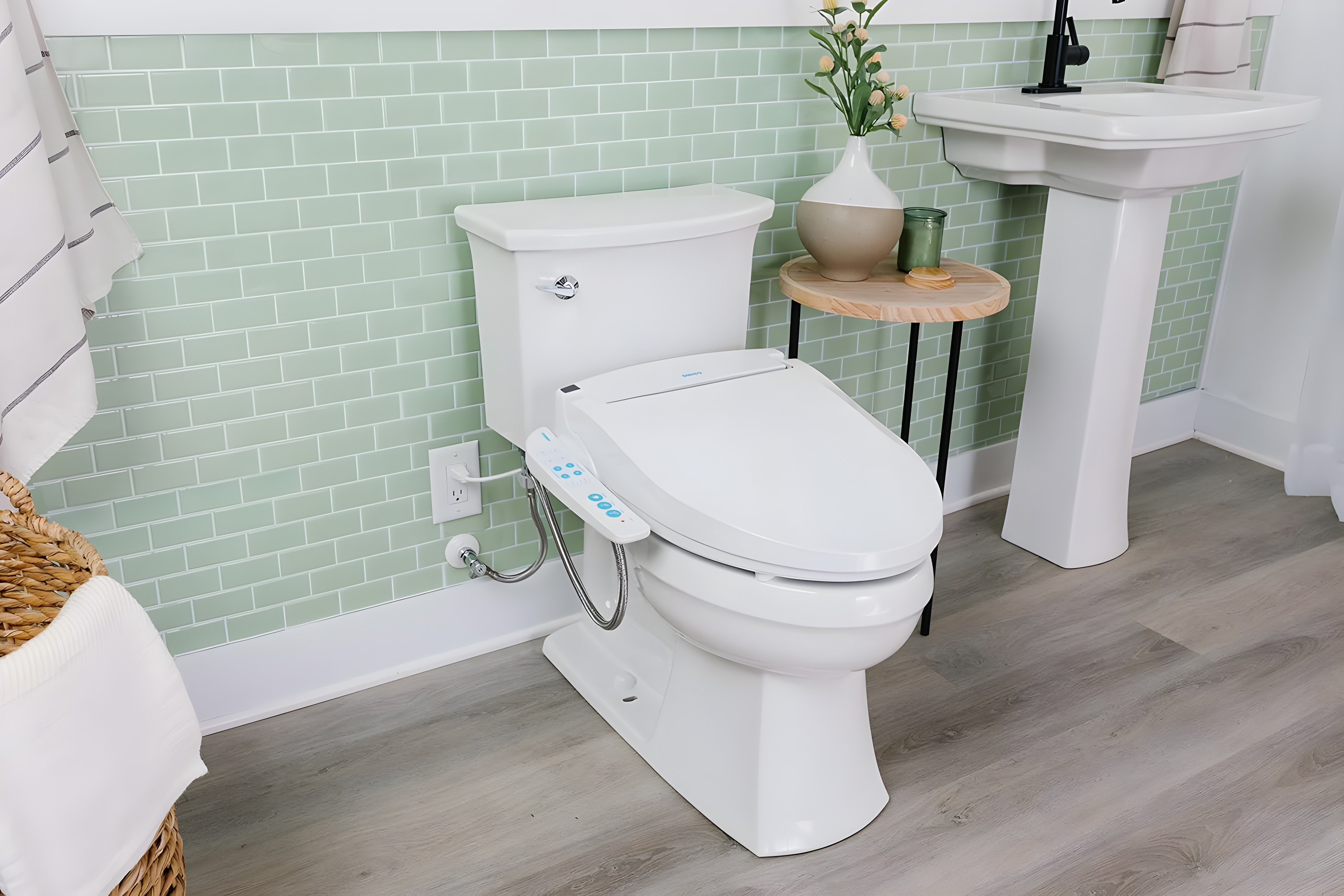 OmigoGS Essential Bidet Toilet Seat, Round White