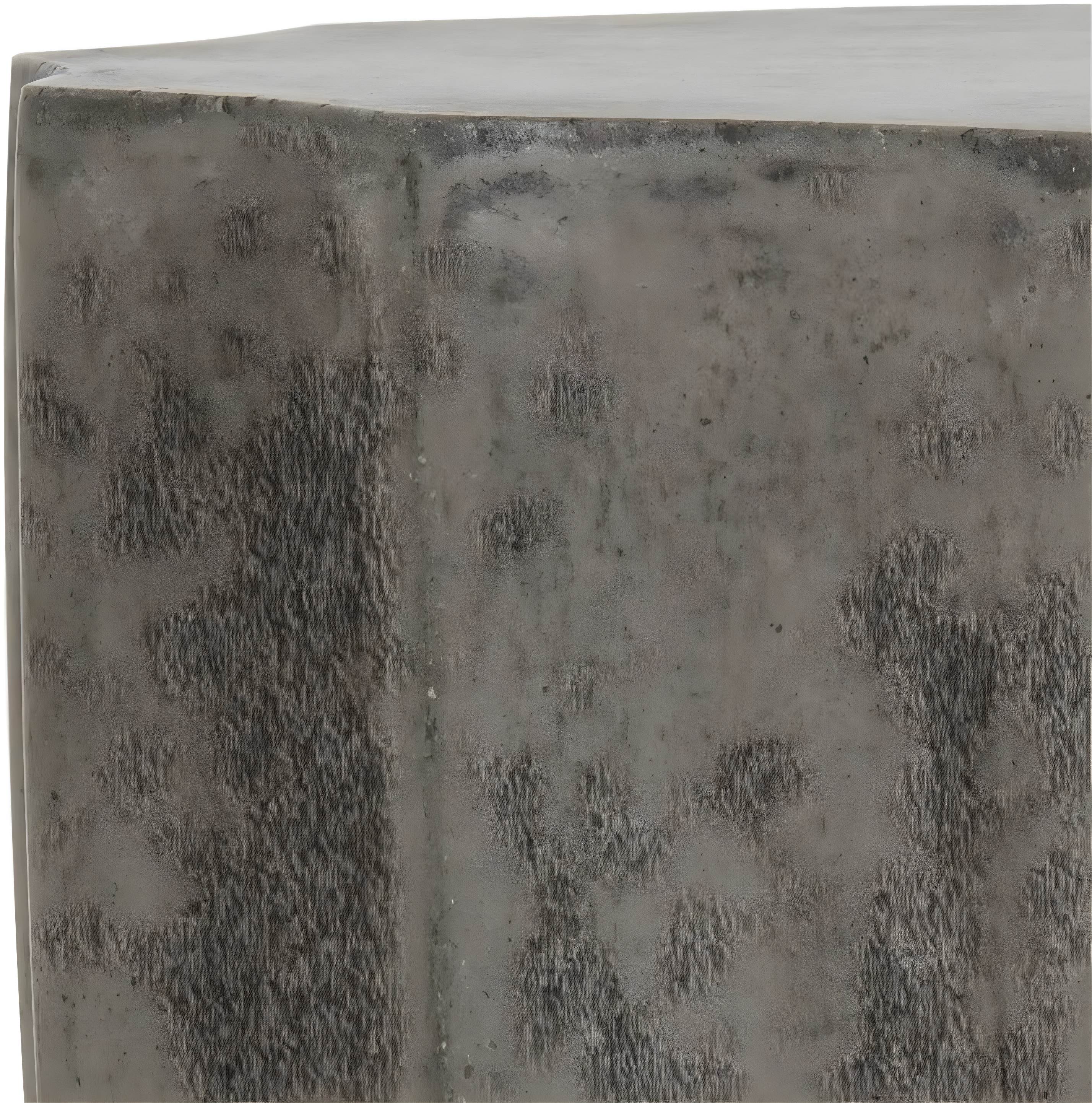 Jaslyn Concrete Indoor/Outdoor Accent Stool - Dark Grey - Safavieh