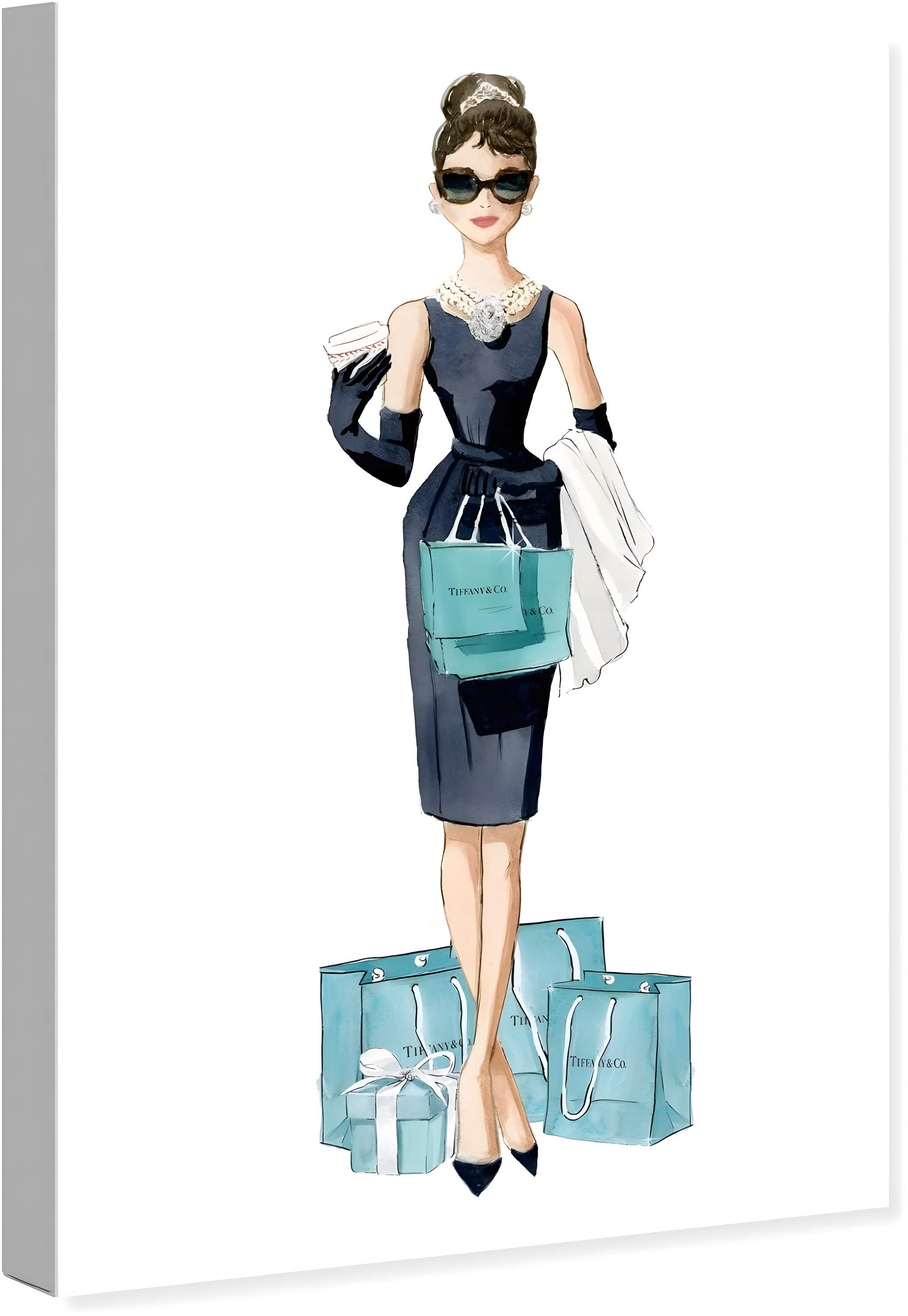 Diamond Breakfast Shopping - Graphic Art on Canvas