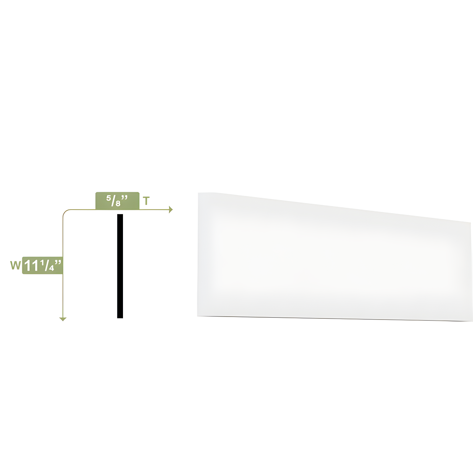 Ekena Millwork H 96'' W D Plastic Casing