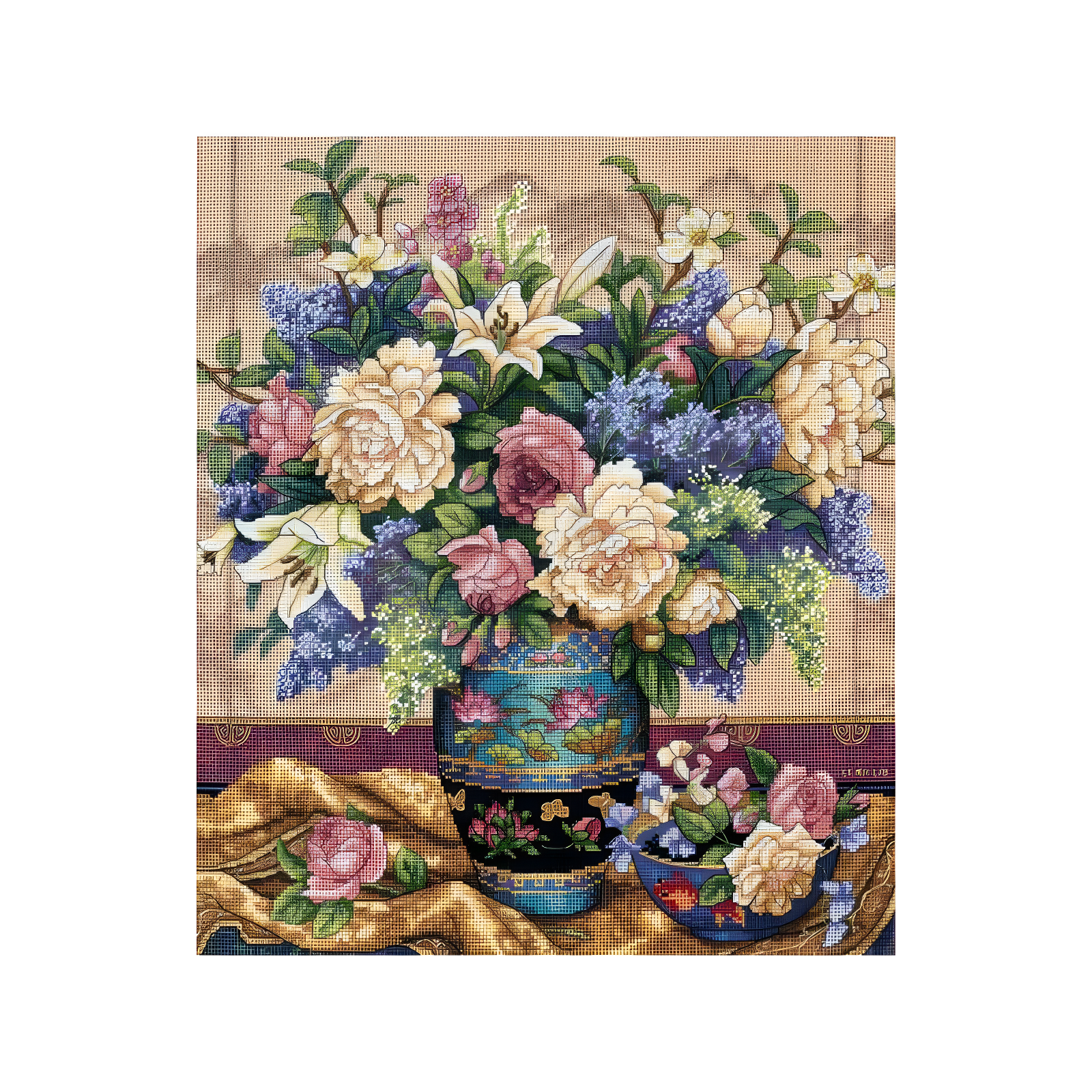 Dimensions Gold Collection Counted Cross Stitch Kit 12"X14"-Oriental Splendor (18 Count)