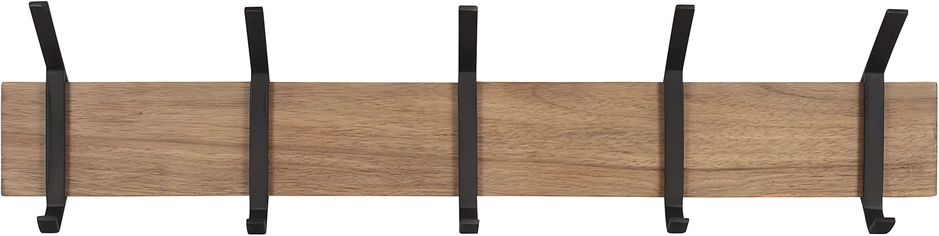 Kate and Laurel Rossmore Farmhouse 5-Hook Wall Hanging Coat Rack, Natural Rustic Wood, Modern Hanging Rack for Coats, Bags, Or Pots and Pans