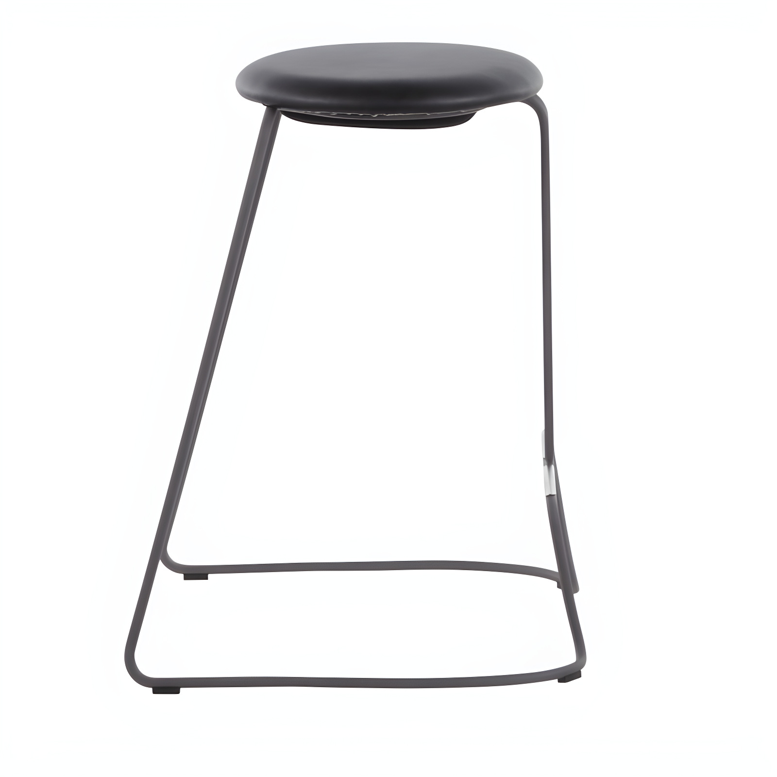 Upholstered Counter Stool with Metal Frame