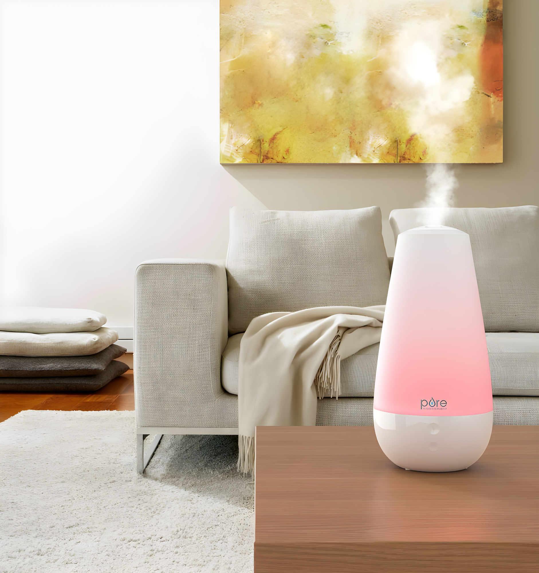 Pure White Ultrasonic Aroma Diffuser with Automatic Shutoff