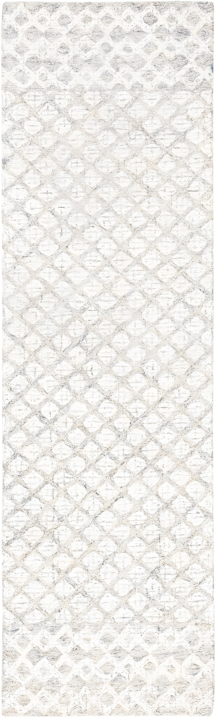 SAFAVIEH Abstract Ryder Abstract Wool Runner Rug, Ivory/Grey, 2'3" x 6'