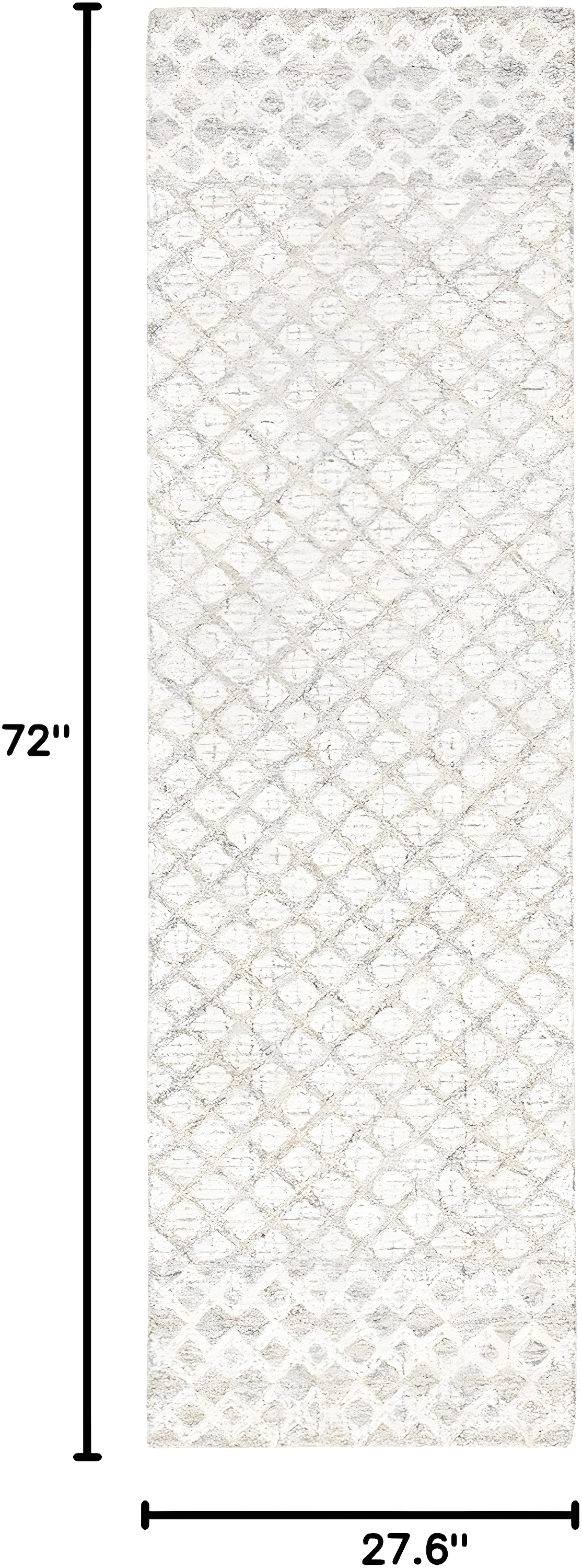 SAFAVIEH Abstract Ryder Abstract Wool Runner Rug, Ivory/Grey, 2'3" x 6'