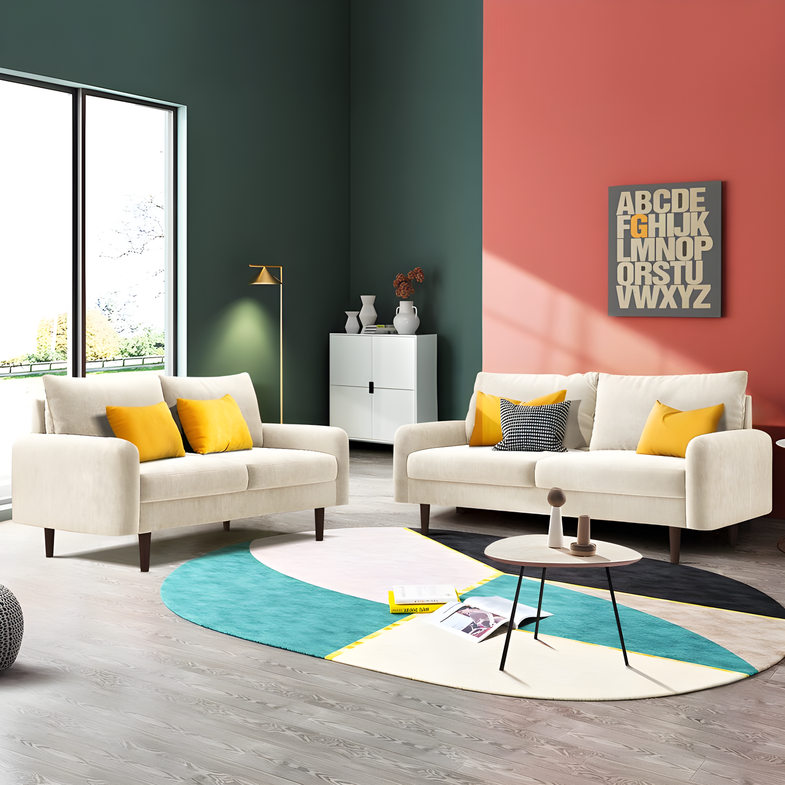 Everly Quinn Hasaam 56.3" Wide Velvet Round Arms Small Apartment Loveseat