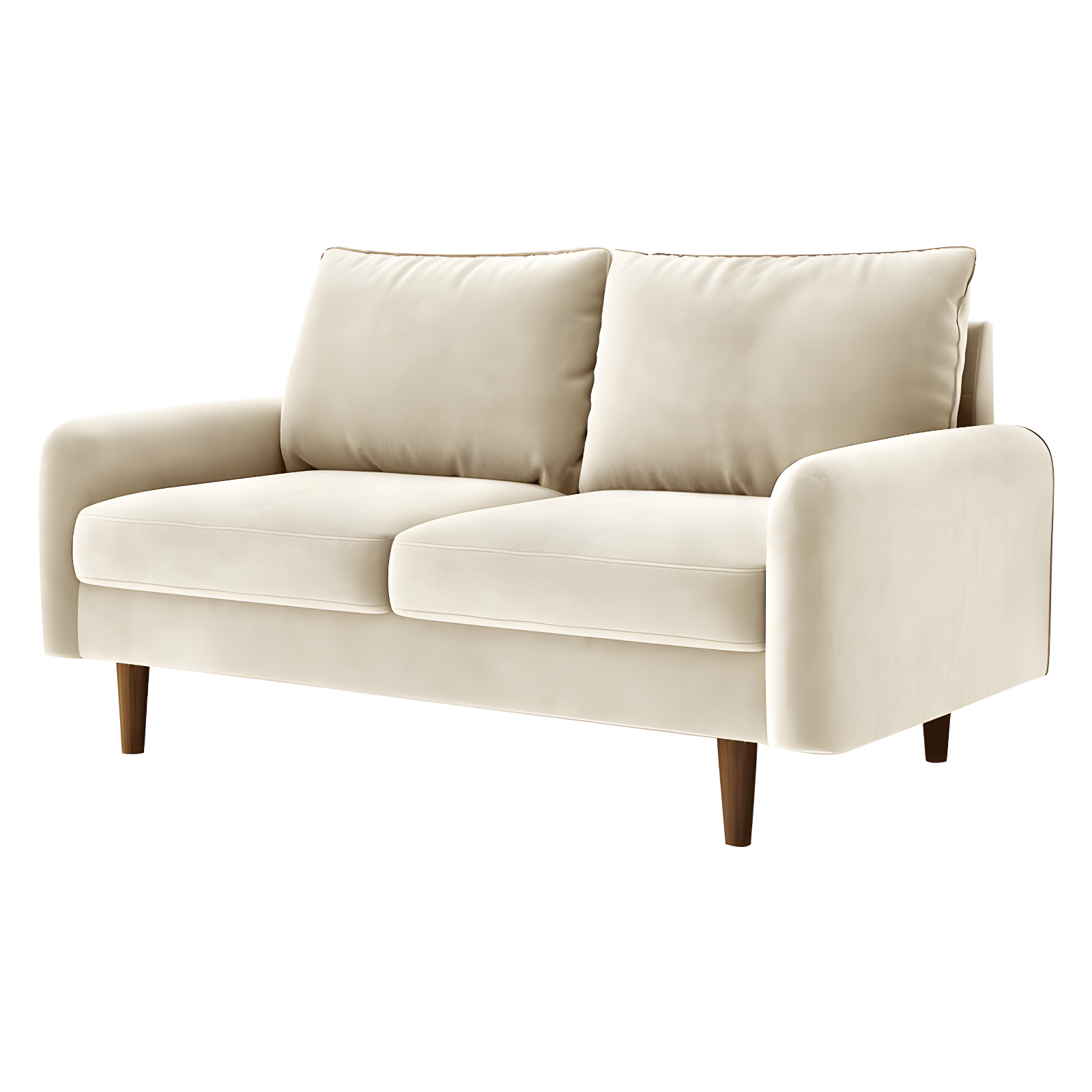 Everly Quinn Hasaam 56.3" Wide Velvet Round Arms Small Apartment Loveseat