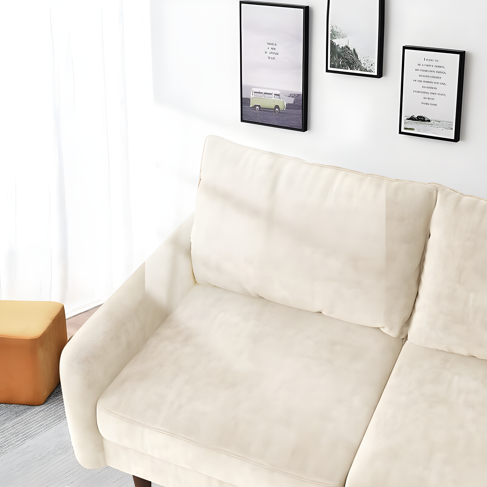 Everly Quinn Hasaam 56.3" Wide Velvet Round Arms Small Apartment Loveseat