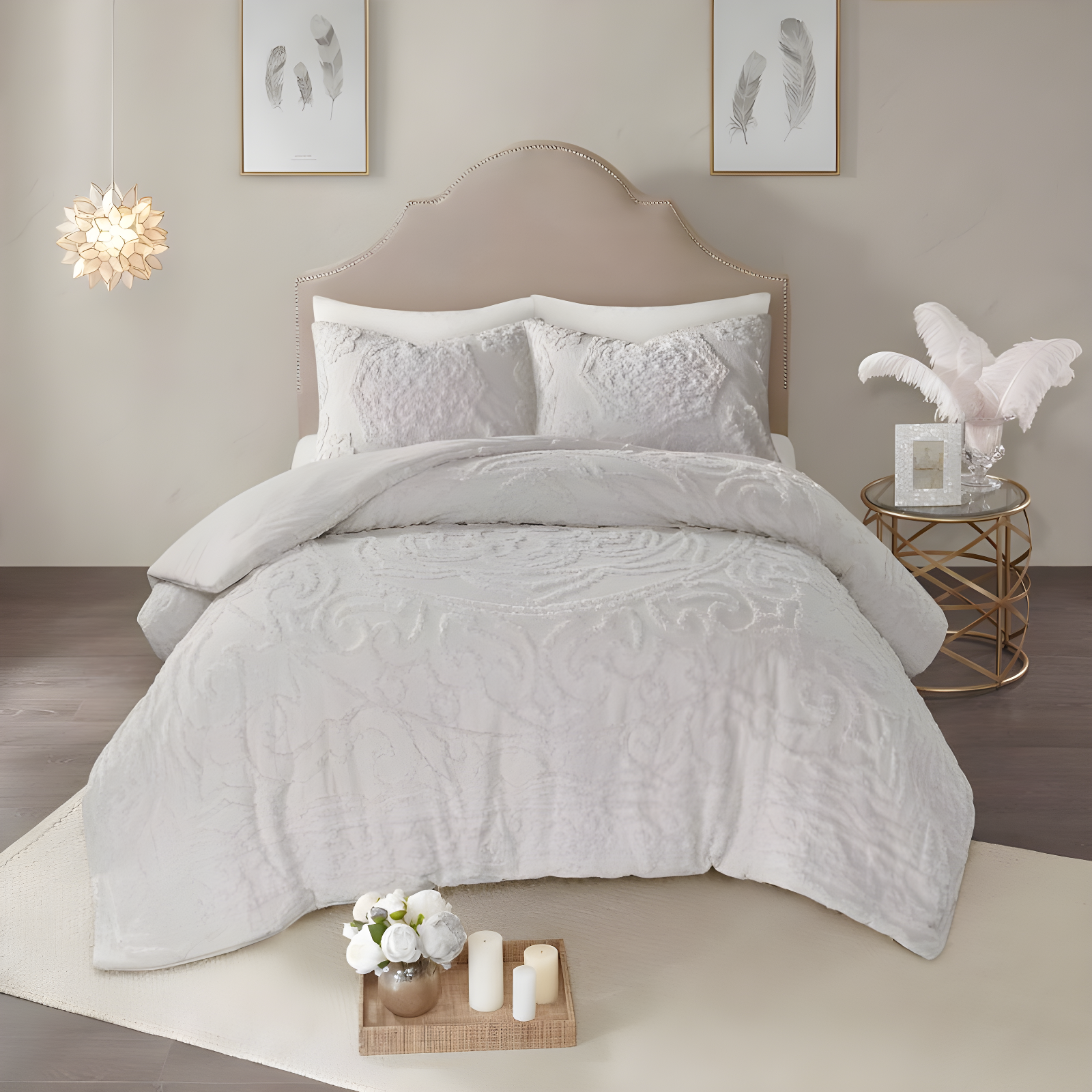 510 Design Everly 3 Piece Tufted Woven Medallion Comforter Set