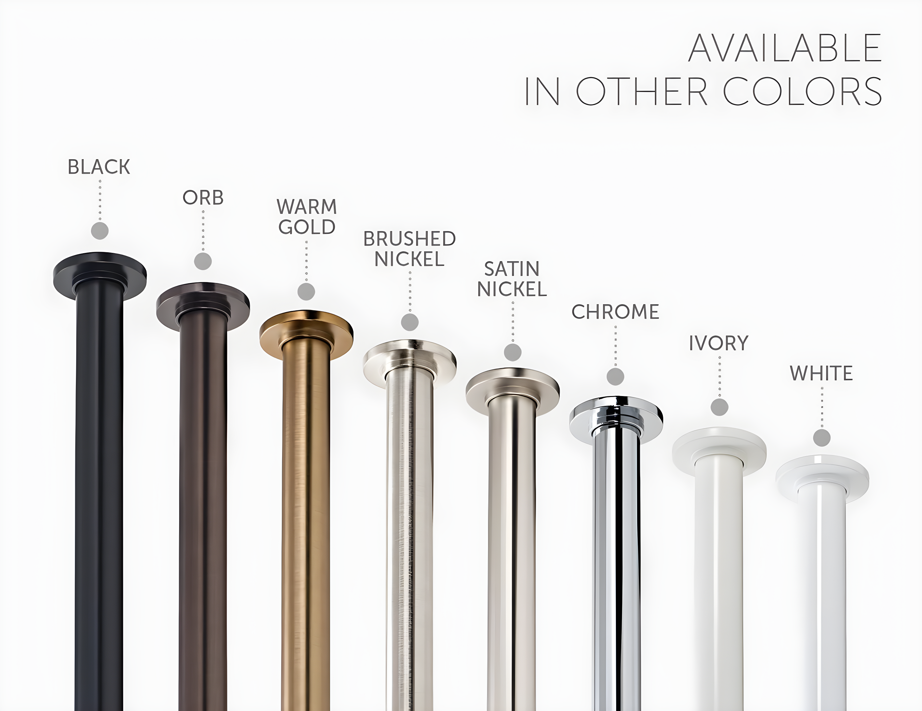 Ivilon Tension Curtain Rod - Hexagonal Spring Tension Rod for Windows or Shower, 24 to 36 Inch, White